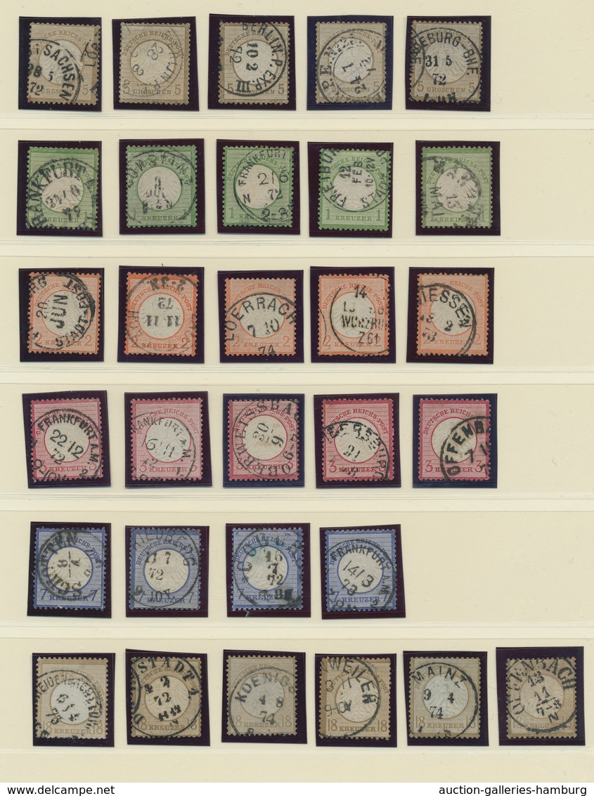 Deutsches Reich - Brustschild: 1872-74, Sehr Sauber Gestempelter Bestand Und Jede Marke Einzeln Unte - Unused Stamps
