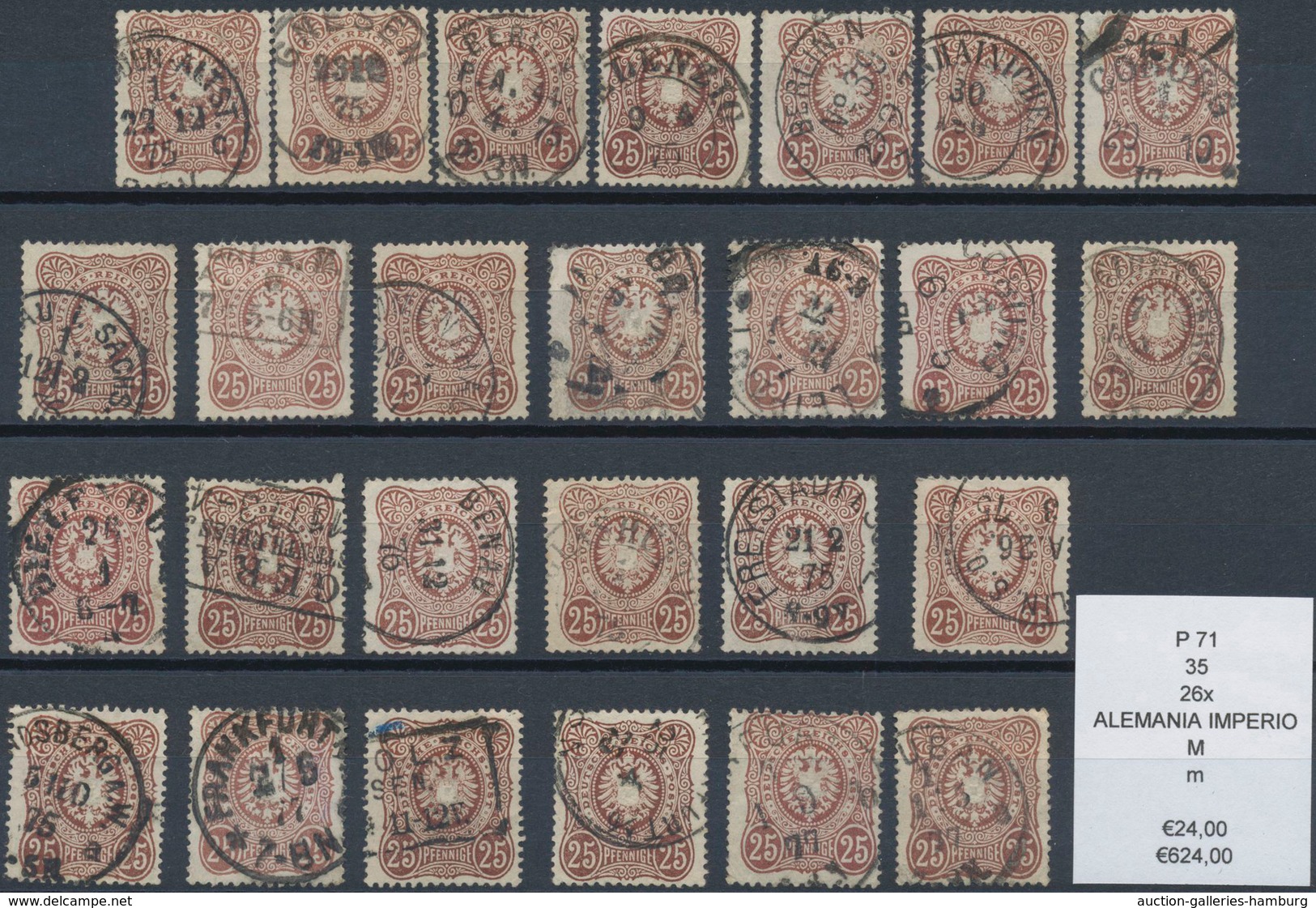 Deutsches Reich - Pfennige: 1875/79, 25 Und 50 Pfennige, Engrospartie Für Den Spezialisten: Ca. 89x - Brieven En Documenten