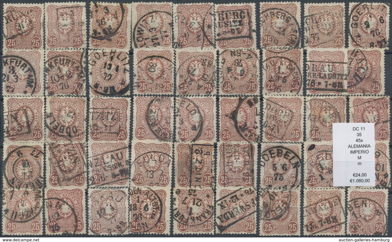 Deutsches Reich - Pfennige: 1875/79, 25 Und 50 Pfennige, Engrospartie Für Den Spezialisten: Ca. 89x - Cartas & Documentos