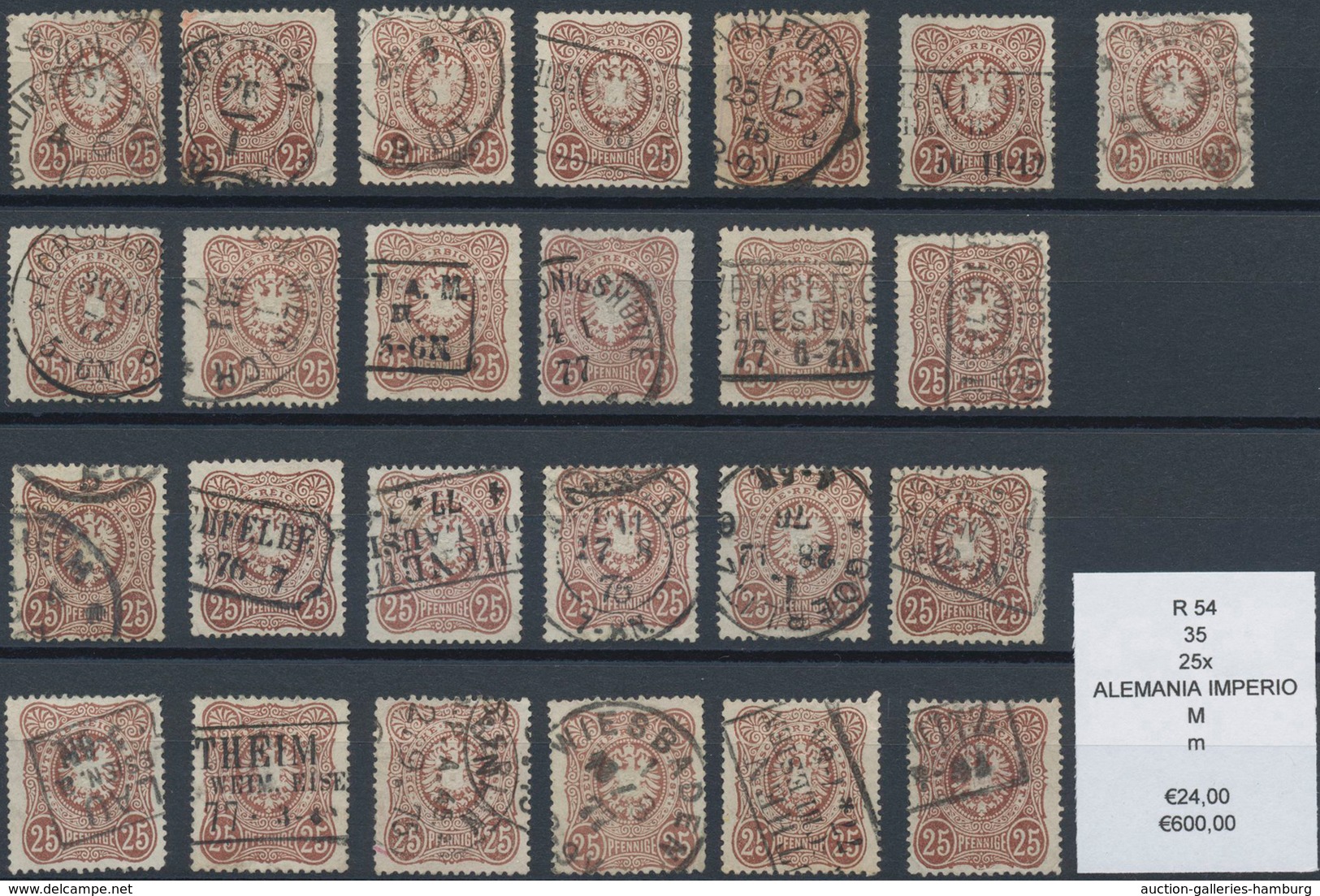 Deutsches Reich - Pfennige: 1875/79, 25 und 50 Pfennige, Engrospartie für den Spezialisten: ca. 89x