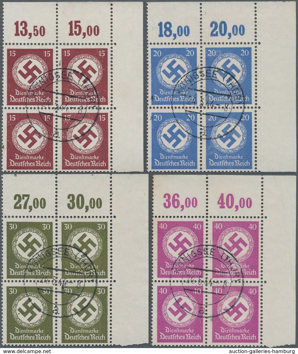 Deutsches Reich - Dienstmarken: 1942 - 1944, Dienstmarken Für (Regierungs-) Behörden, 3 Pf - 5 Pf, 8 - Oficial