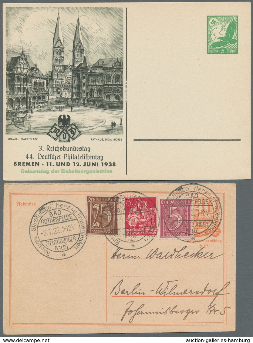 Deutsches Reich - Ganzsachen: 1874-1944, Partie Von Etwa 190 Gebrauchten Und Ungebrauchten Ganzsache - Autres & Non Classés