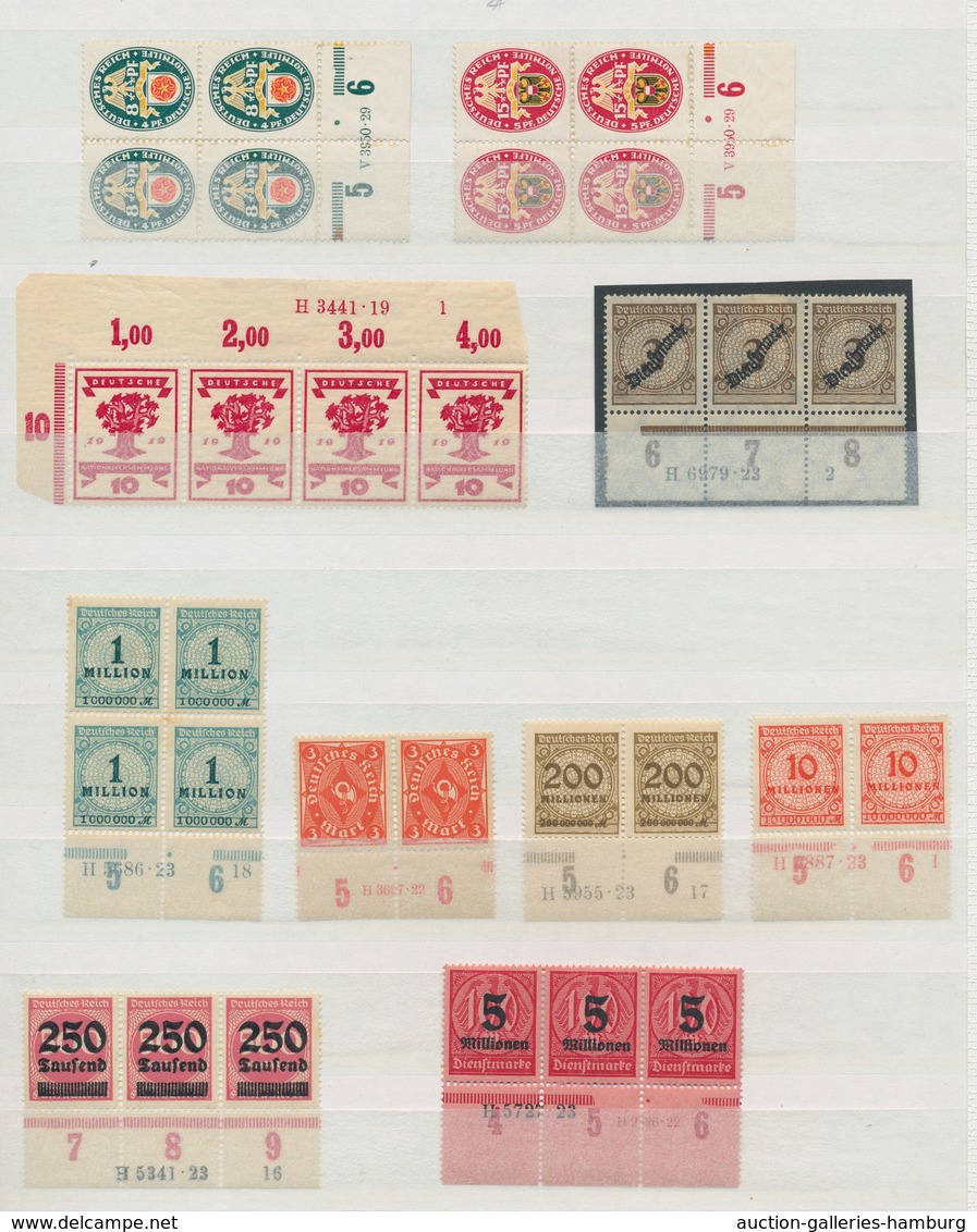 Deutsches Reich - Besonderheiten: HAUSAUFTRAGSNUMMERN: 1920-42, Bestand Von über 170 Stück Ex Mi.Nr. - Otros & Sin Clasificación