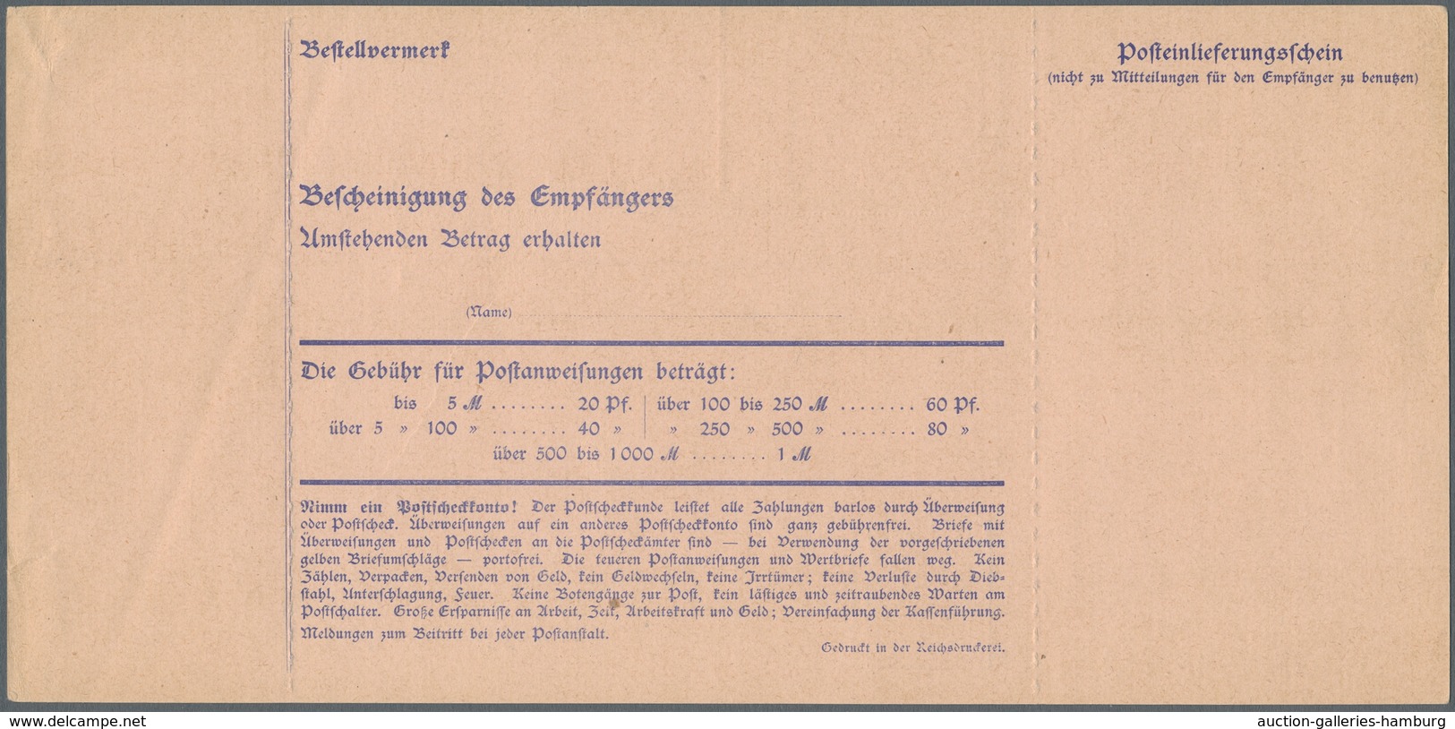 Deutsche Abstimmungsgebiete: Saargebiet - Ganzsachen: 1920-1921, Kleine Partie Von 6 Ungebrauchten P - Postwaardestukken