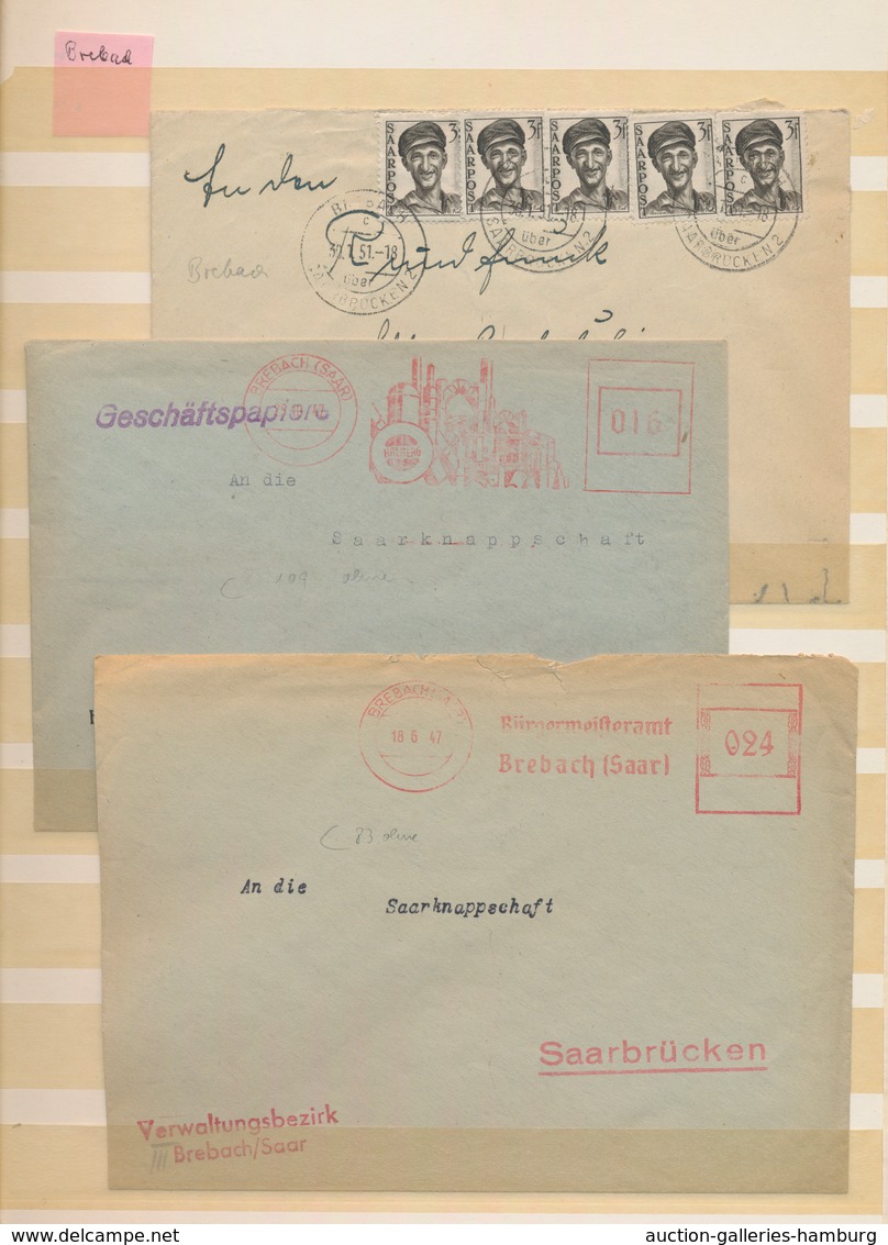 Saarland Und OPD Saarbrücken: 1945 - 1995, Umfangreiche Sammlung In Zwei Dicken Einsteckbüchern, Dab - Sonstige & Ohne Zuordnung