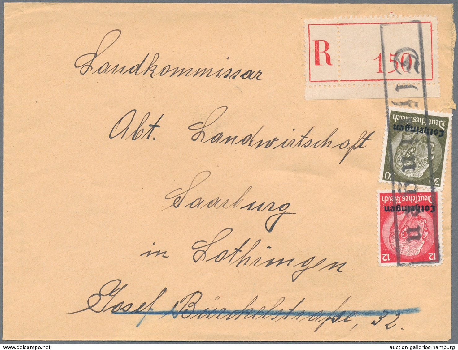 Dt. Besetzung II WK - Lothringen: 1940/1941, Interessantes Lot Von 125 Belegen Der Frühen Besetzungs - Ocupación 1938 – 45
