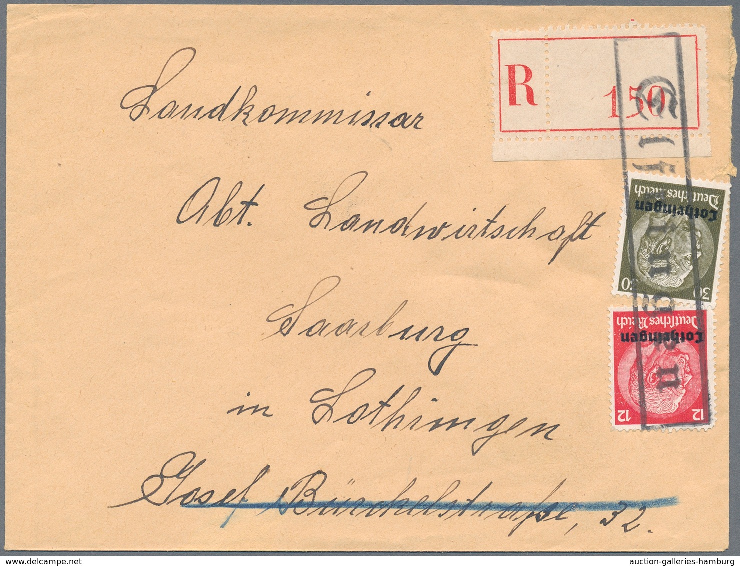 Dt. Besetzung II WK - Lothringen: 1940/1941, Interessantes Lot Von 125 Belegen Der Frühen Besetzungs - Besetzungen 1938-45