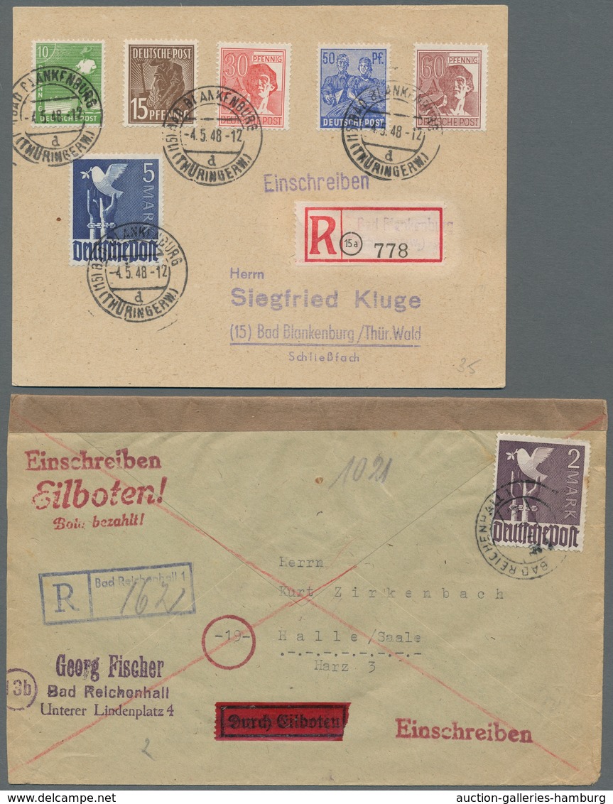 Deutschland Nach 1945: 1945-1948, Sammlung Von über 80 Belegen In Einem Album Mit U.a. AM-Post Mit 8 - Collections