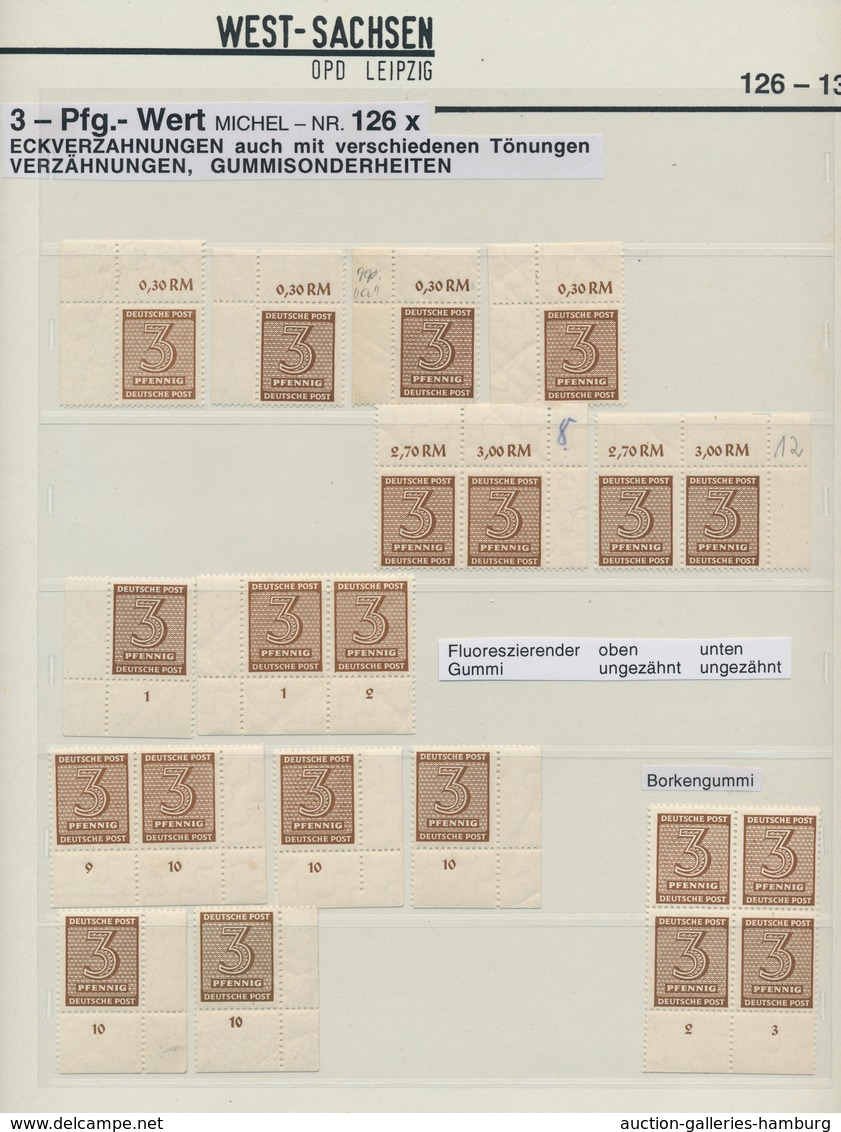 Sowjetische Zone - West-Sachsen: 1946, zumeist postfrische, spezialisierte Forschungssammlung der Zi