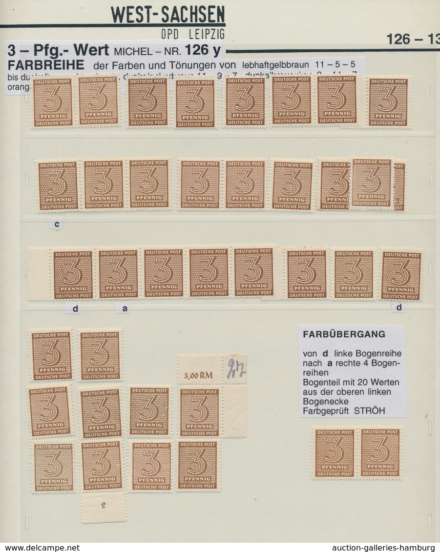 Sowjetische Zone - West-Sachsen: 1946, zumeist postfrische, spezialisierte Forschungssammlung der Zi