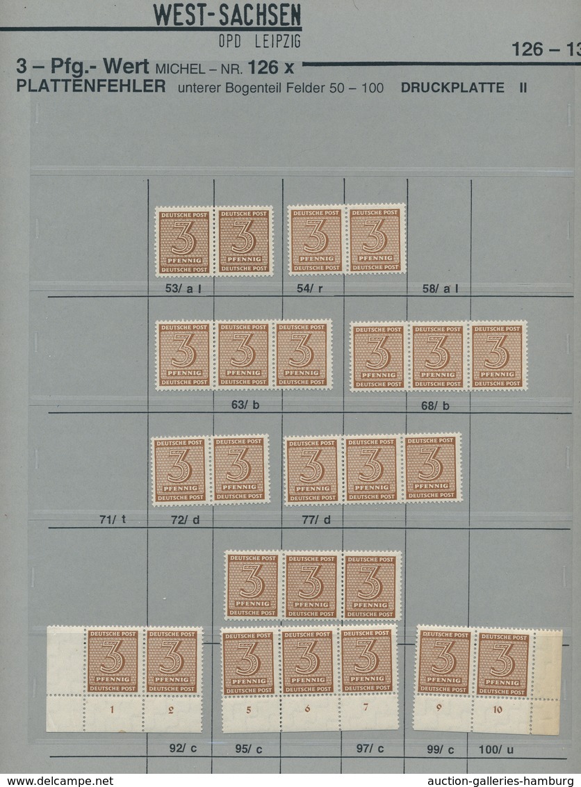 Sowjetische Zone - West-Sachsen: 1946, zumeist postfrische, spezialisierte Forschungssammlung der Zi