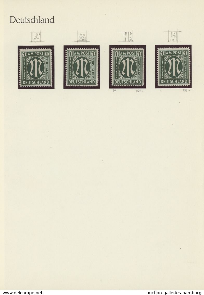 Bizone: 1945/1946, AM-POST, Spezial-Sammlung Von Fast 500 Einzelmarken Amerikanischer Und Deutscher - Sonstige & Ohne Zuordnung
