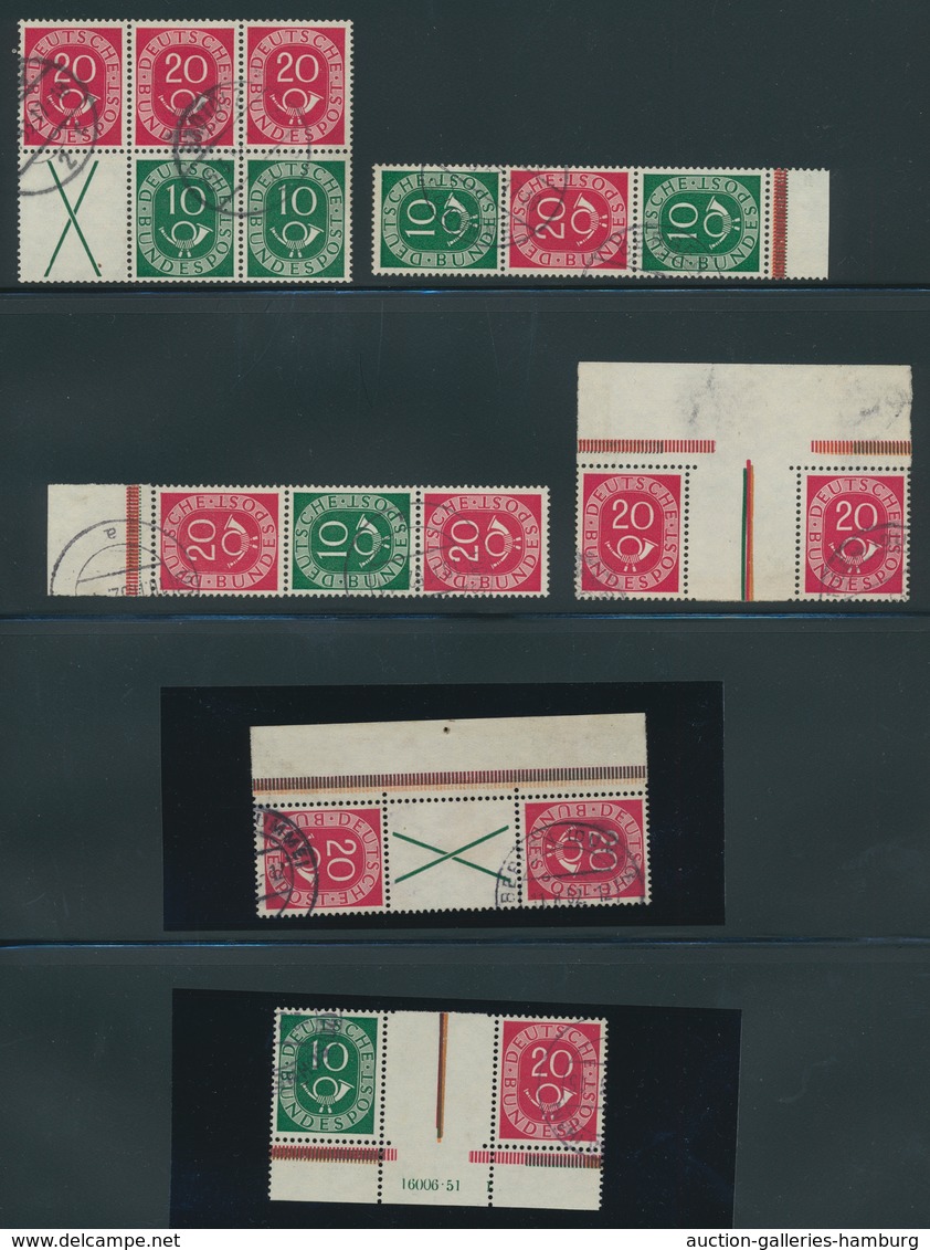 Bundesrepublik - Zusammendrucke: 1951-60, Postfrische Und Gestempelte Sammlung In Meist Tadelloser E - Se-Tenant