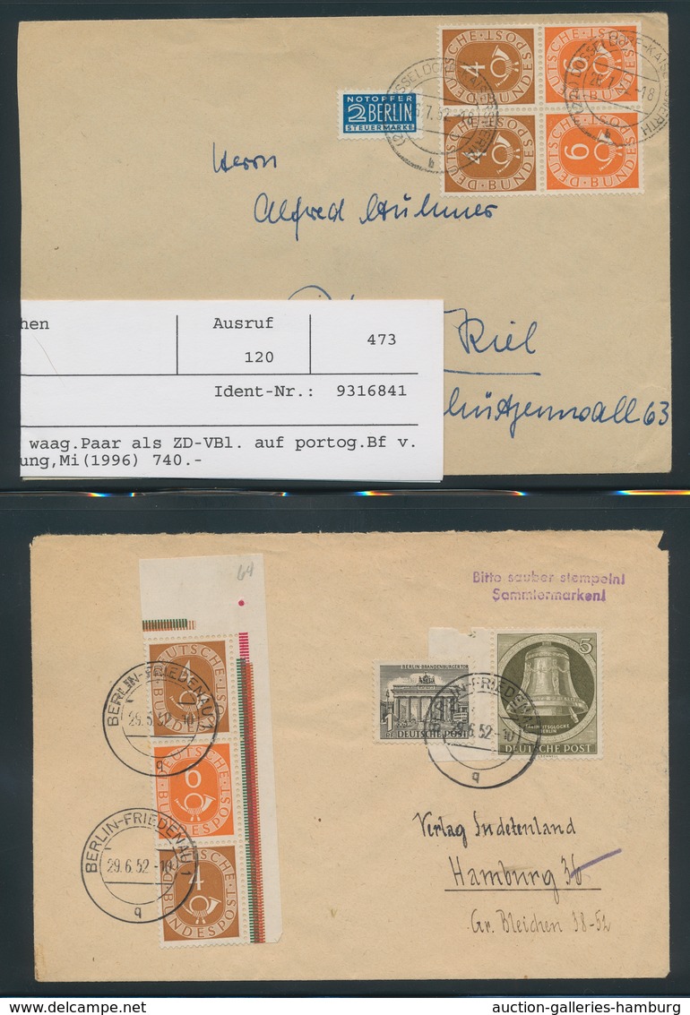 Bundesrepublik - Zusammendrucke: 1951-60, Postfrische Und Gestempelte Sammlung In Meist Tadelloser E - Se-Tenant