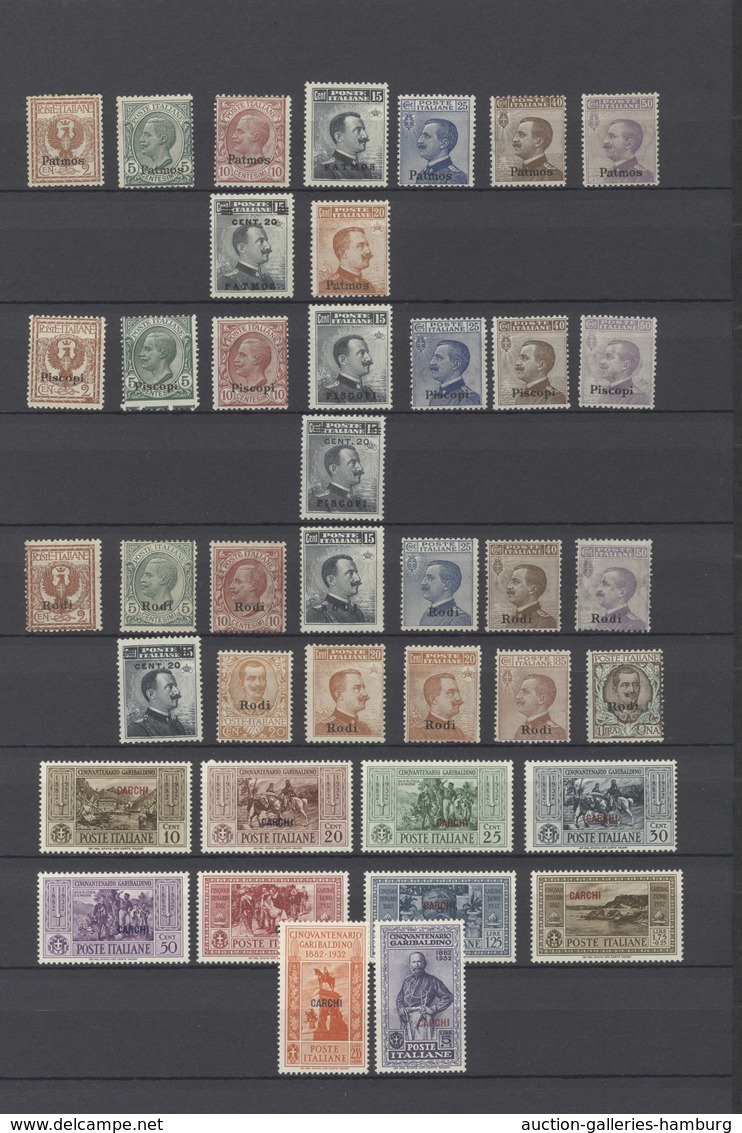 Ägäische Inseln: 1912/1934, A Mint Collection Comprising General Issues And The Island Overprints Fr - Egée