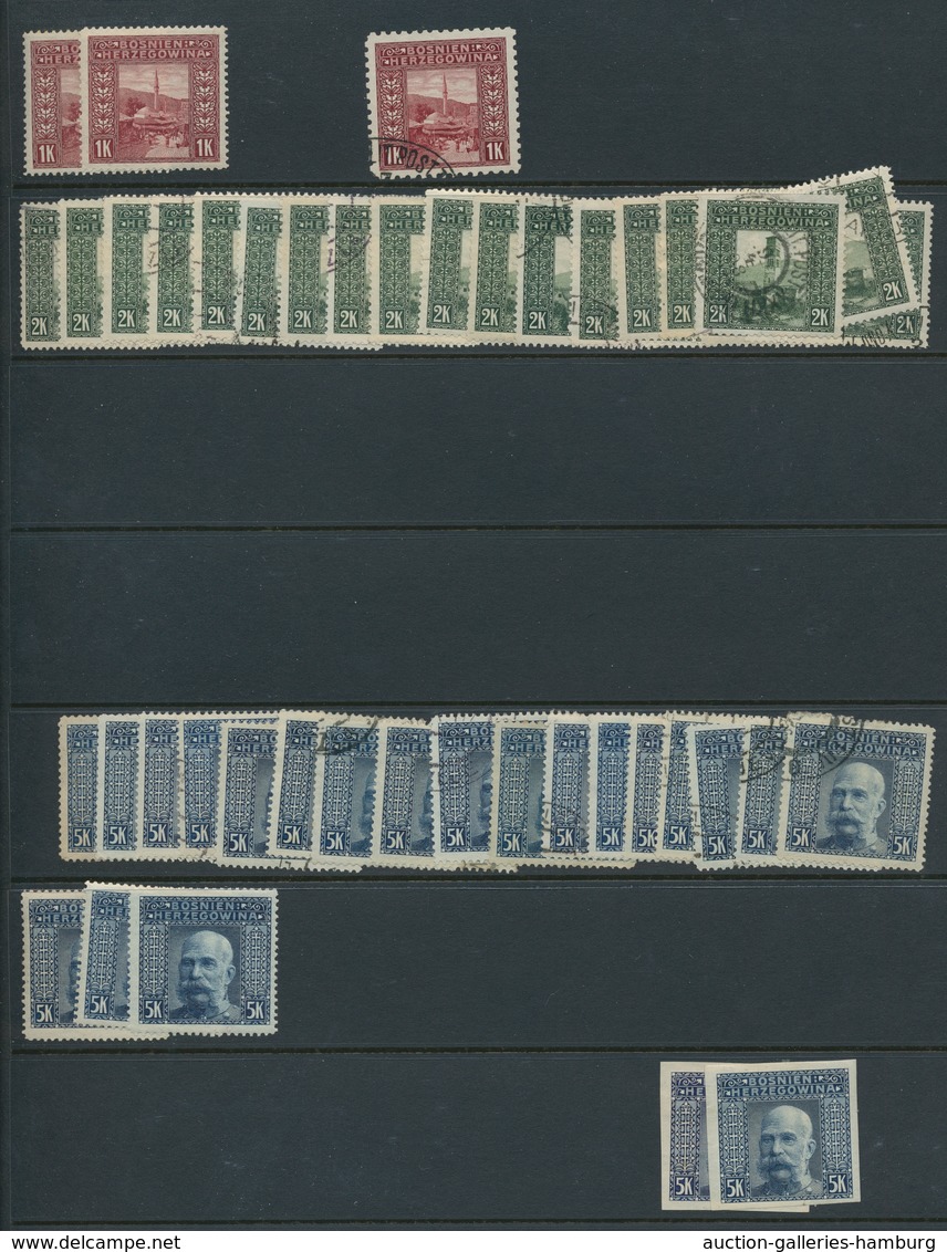 Bosnien und Herzegowina (Österreich 1879/1918): 1879-1918, massive hoard stock of duplicates from Bo