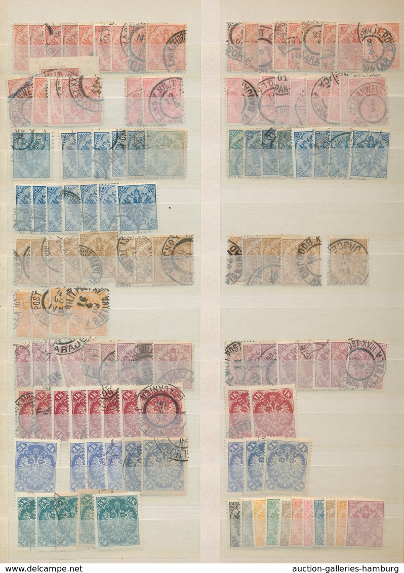 Bosnien und Herzegowina (Österreich 1879/1918): 1879-1918, massive hoard stock of duplicates from Bo