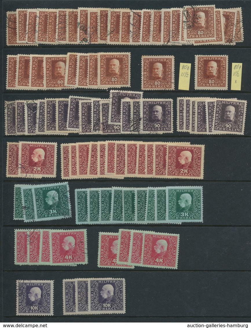 Bosnien und Herzegowina (Österreich 1879/1918): 1879-1918, massive hoard stock of duplicates from Bo