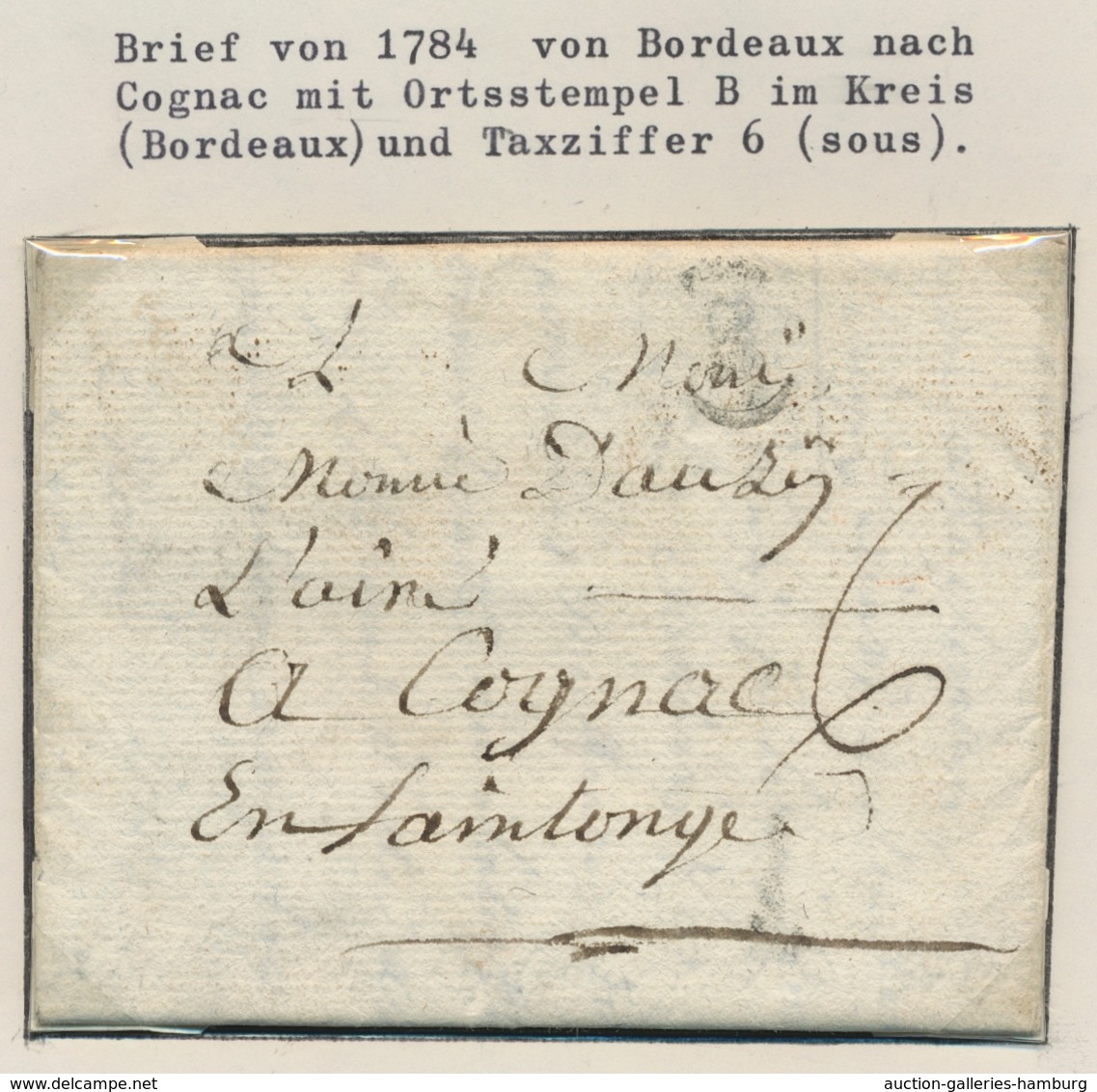 Frankreich - Vorphilatelie: 1696-1860, interessante Sammlung von etwa 110 Vorphilabriefen in einem A