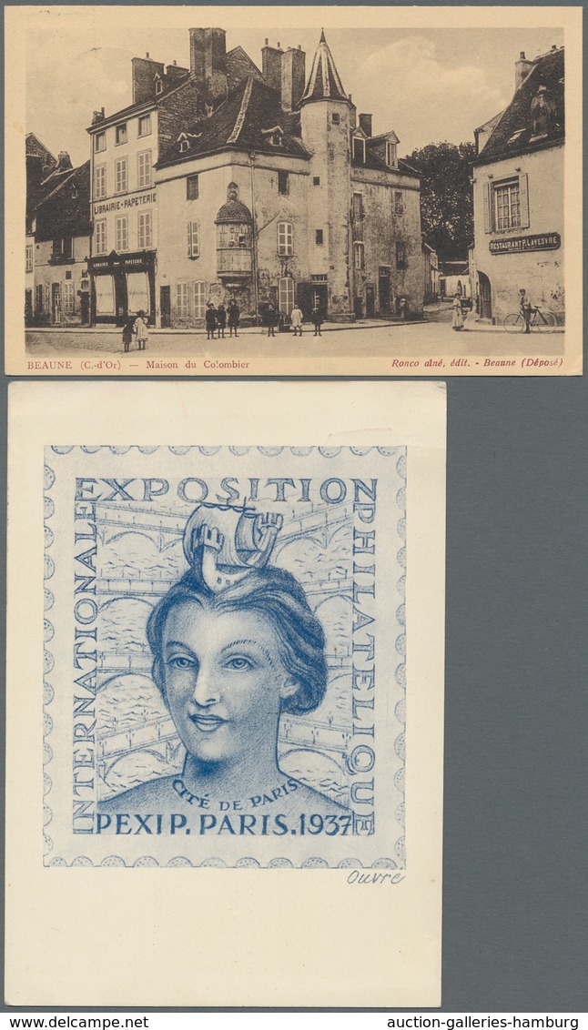 Frankreich: 1925-1947, Partie Von 28 Belegen Mit Stempeln Von Verschiedenen Briefmarkenausstellungen - Otros & Sin Clasificación