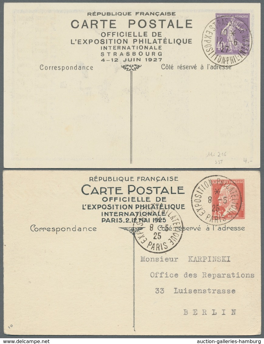 Frankreich: 1925-1947, Partie Von 28 Belegen Mit Stempeln Von Verschiedenen Briefmarkenausstellungen - Sonstige & Ohne Zuordnung