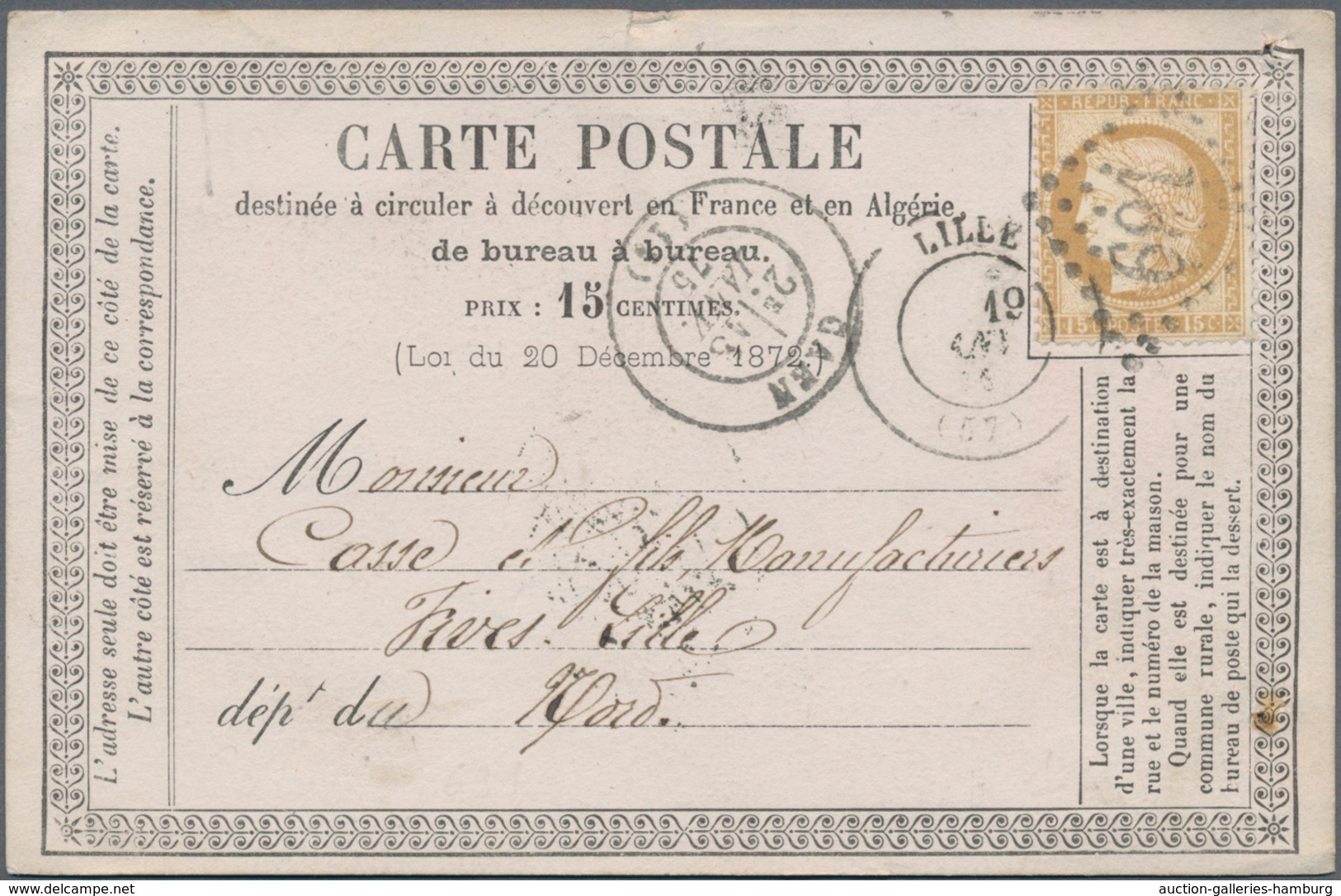 Frankreich: 1853 - 1877, Small Lot Of 10 Letters, Besides MiNr. 13 II G And Five Times 13 II A Etc. - Sonstige & Ohne Zuordnung