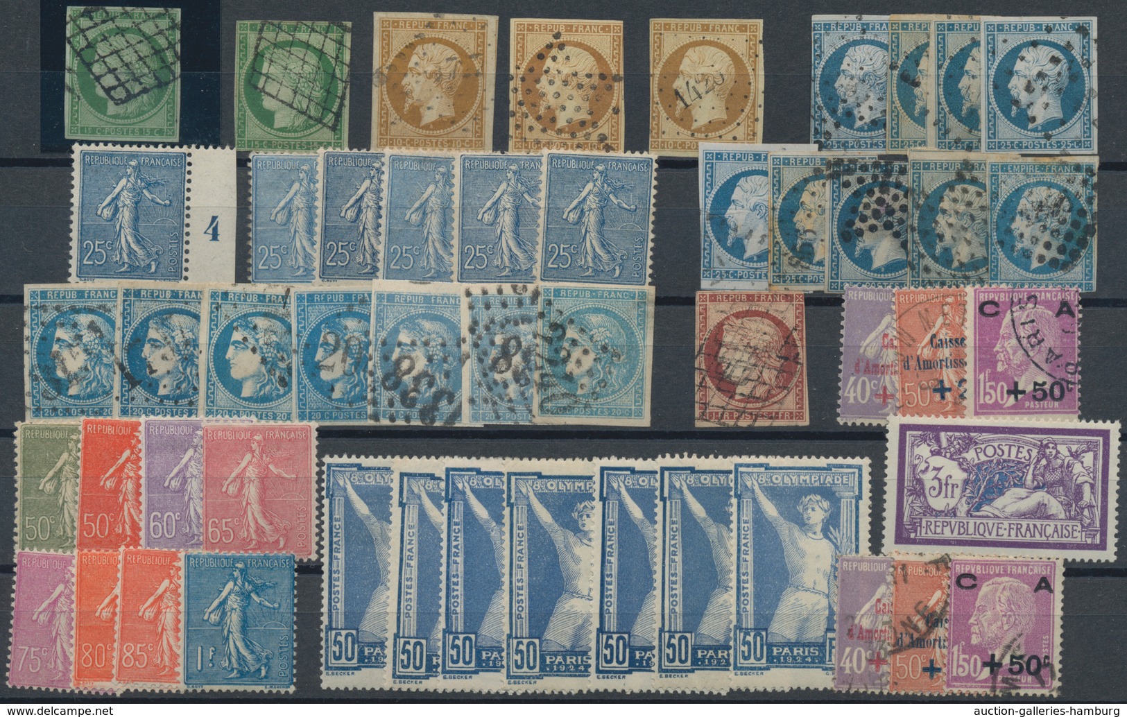 Frankreich: 1849/1955 (ca.), FRENCH PHILATELIC TREASURE, Sophisticated Accumulation On Stockcards Wi - Autres & Non Classés