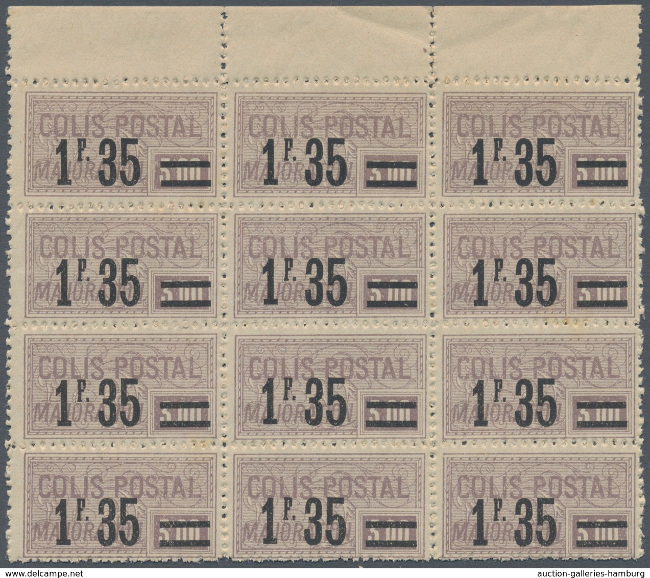 Frankreich - Postpaketmarken: 1926, Colis Postal (Majoration) 3.00fr. Violet Surcharged ‚1 F. 35‘ In - Autres & Non Classés