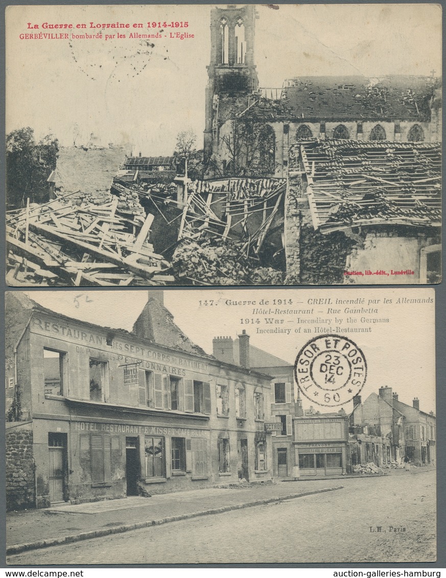 Frankreich - Militärpost / Feldpost: 1914-1922, Bestand Von 77 Feldpostbelegen Mit "Tresor Et Postes - Sellos De Franquicias Militares