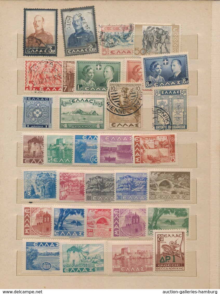 Griechenland: 1860 - 1970 (ca). Album 545 (ca) stamps from old to modern, with duplicates. Also one