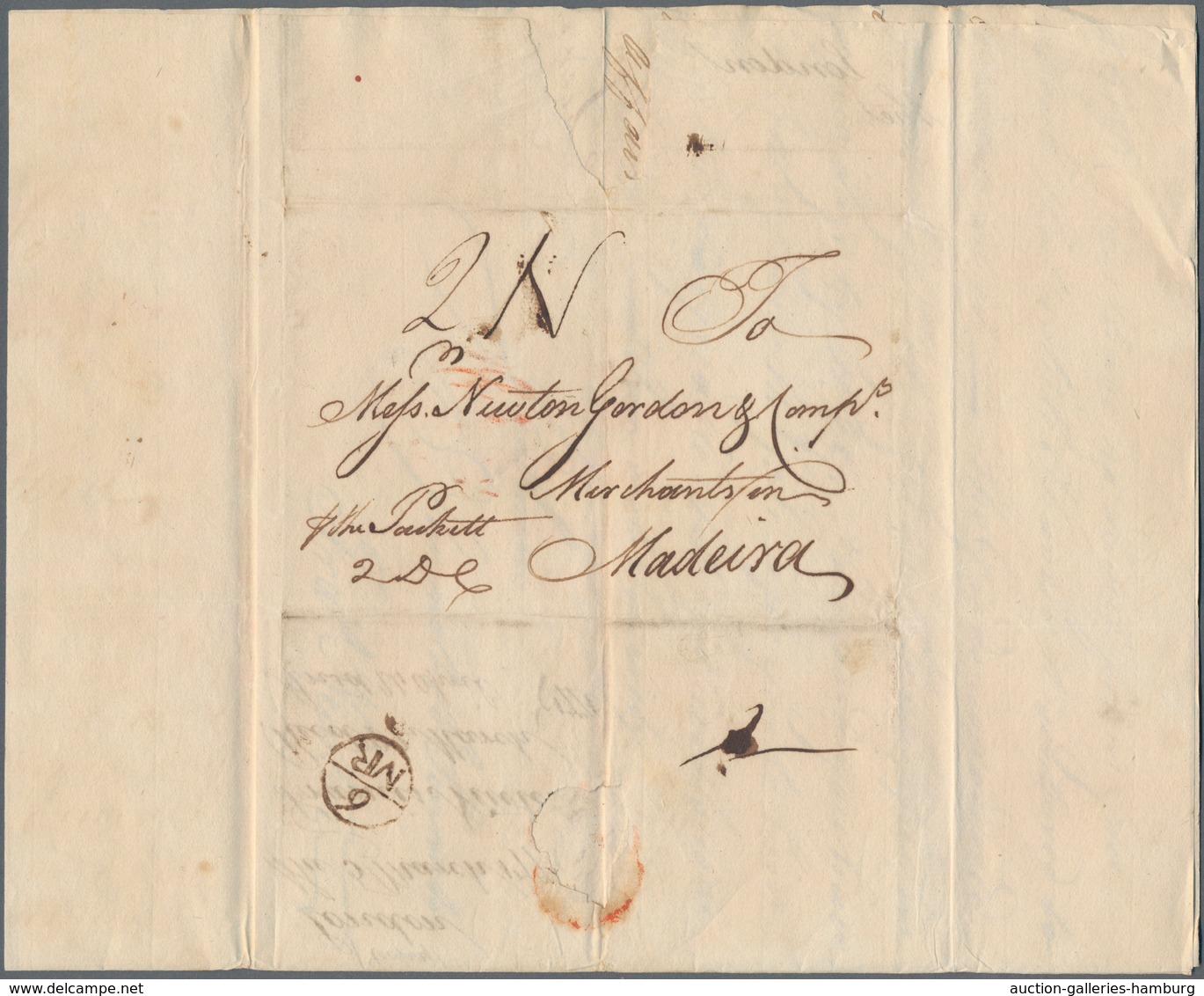 Großbritannien - Vorphilatelie: 1766/1787 (Ca.), Lot Of Apprx. 90 Letters To Madeira, Some With Bish - ...-1840 Vorläufer
