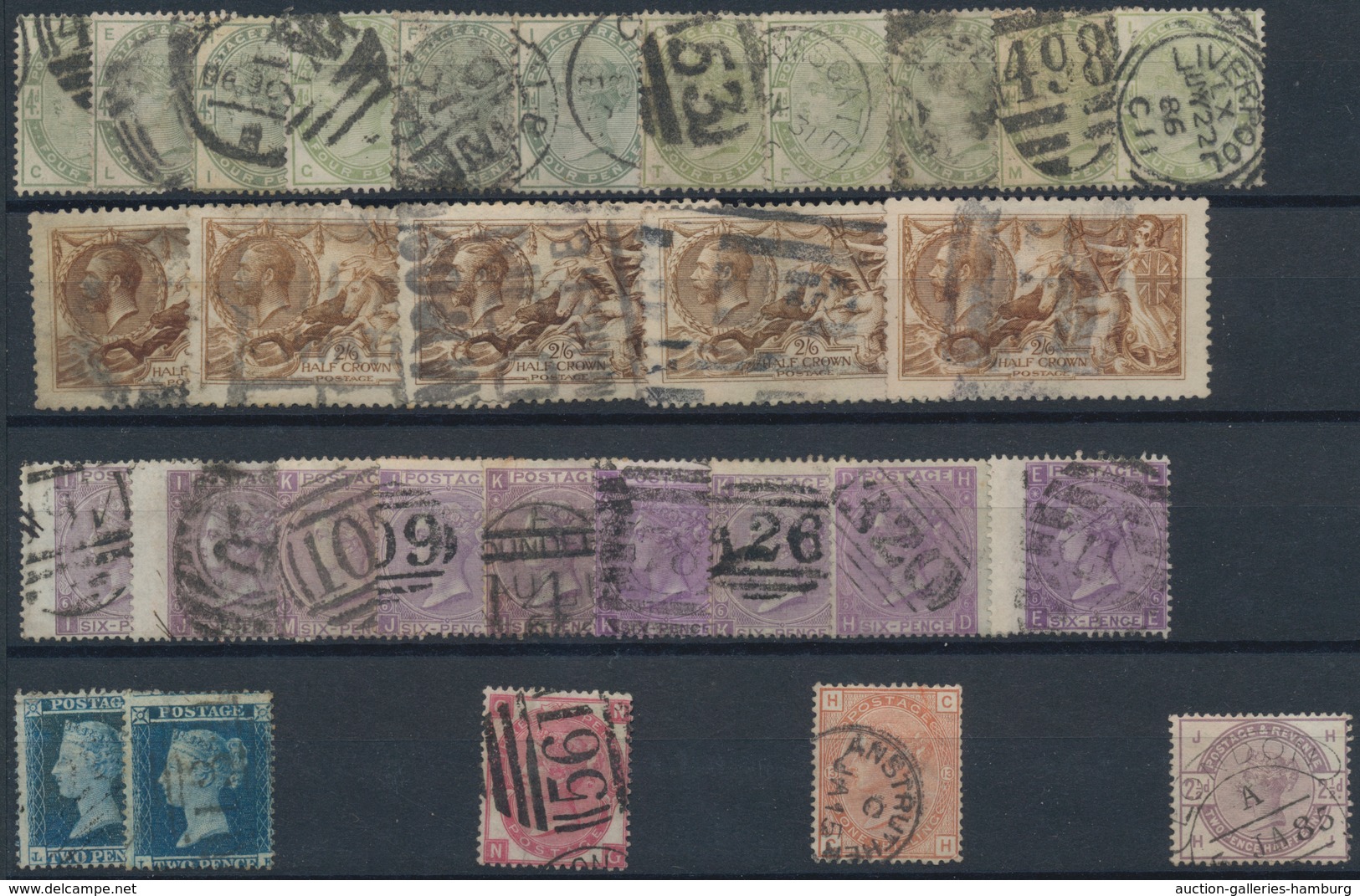 Großbritannien: 1850/1910 (ca.), Used And Mint Accumulation On Stockcards With Plenty Of Material, B - Cartas & Documentos
