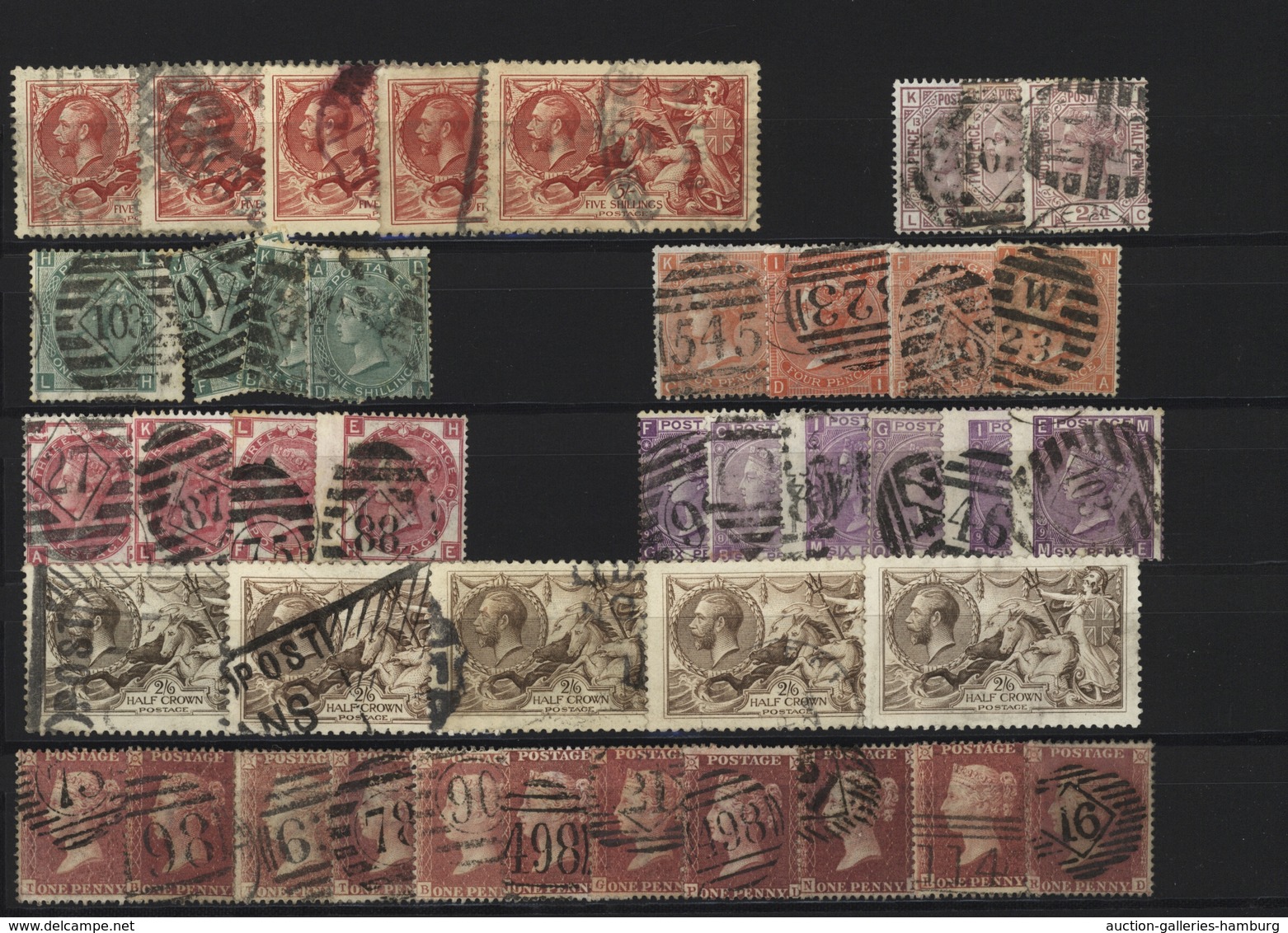 Großbritannien: 1841/1910 (ca.), Used And Mint Accumulation On Stockcards With Plenty Of Material, B - Cartas & Documentos