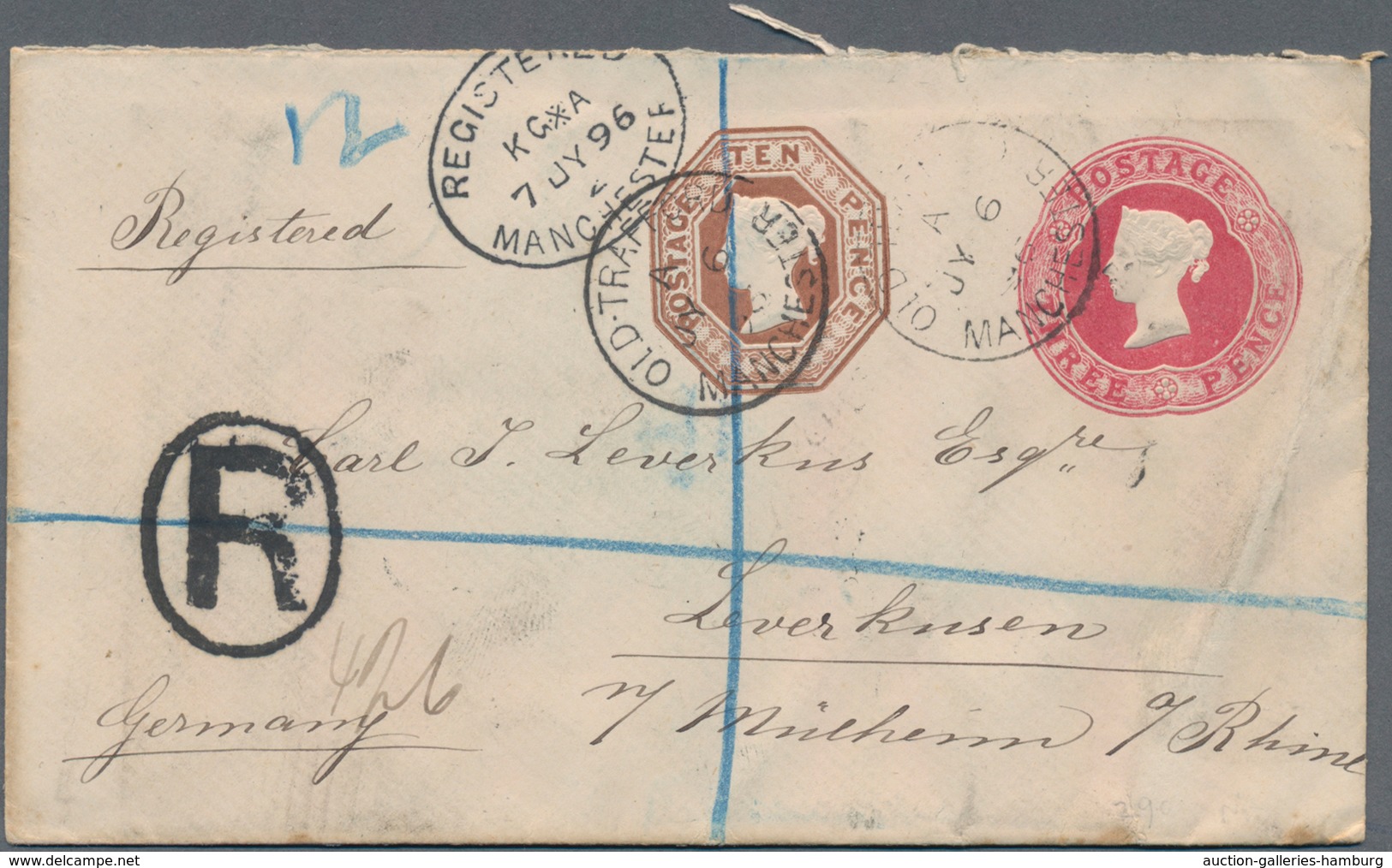 Großbritannien - Privatganzsachen: 1894/1910 20 Different Used Postal Stationery Envelopes With Two - Sonstige & Ohne Zuordnung