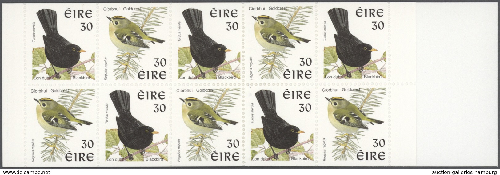 Irland: 1997/1998, 161 Booklets Of 11 Different Types (prestige Booklets And With The "Birds" Defini - Cartas & Documentos