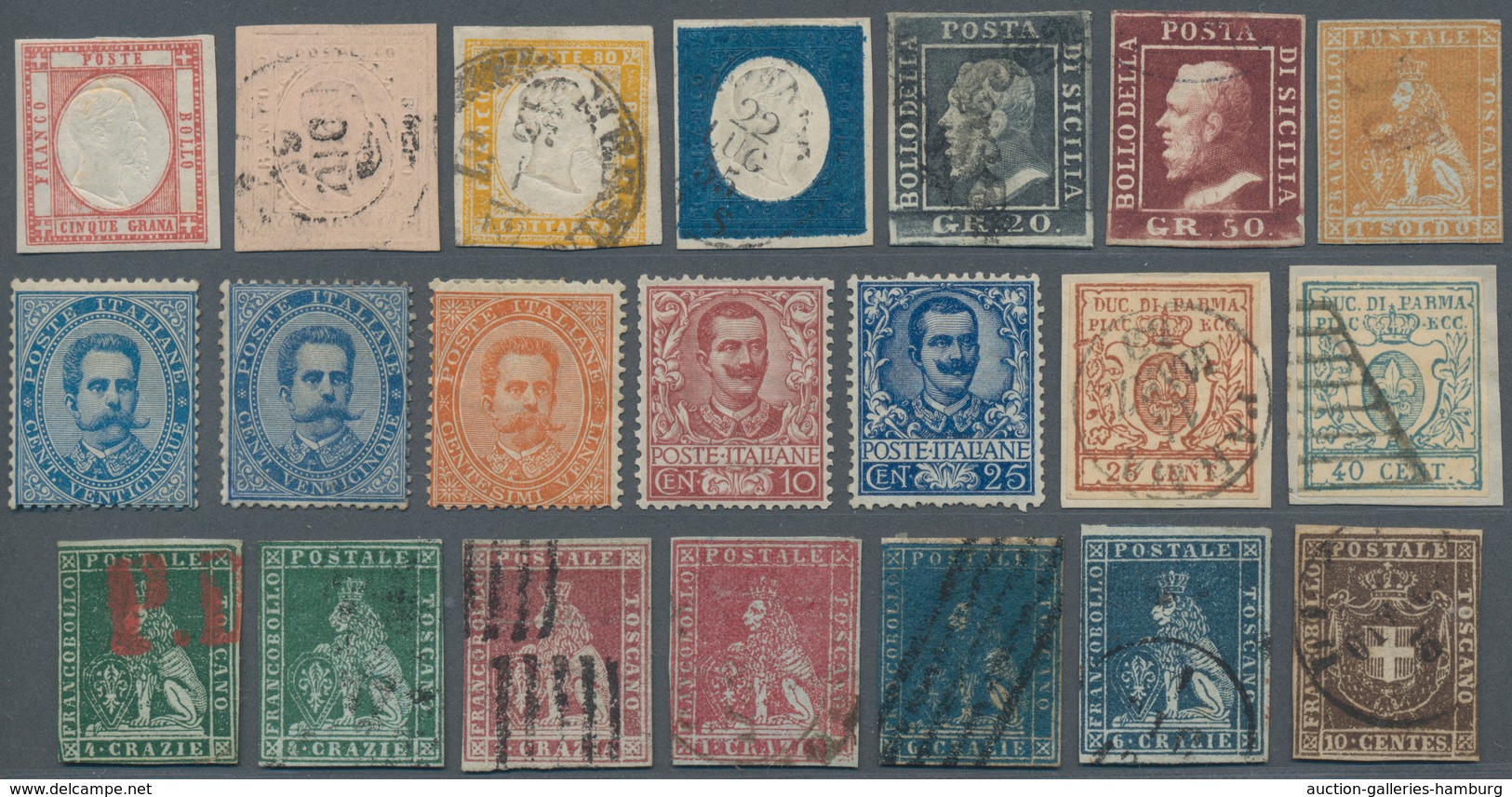 Altitalien: 1852-1920, Stock Of Classic Issues Italy States To Kingdom, Mint And Used, Including Par - Sammlungen