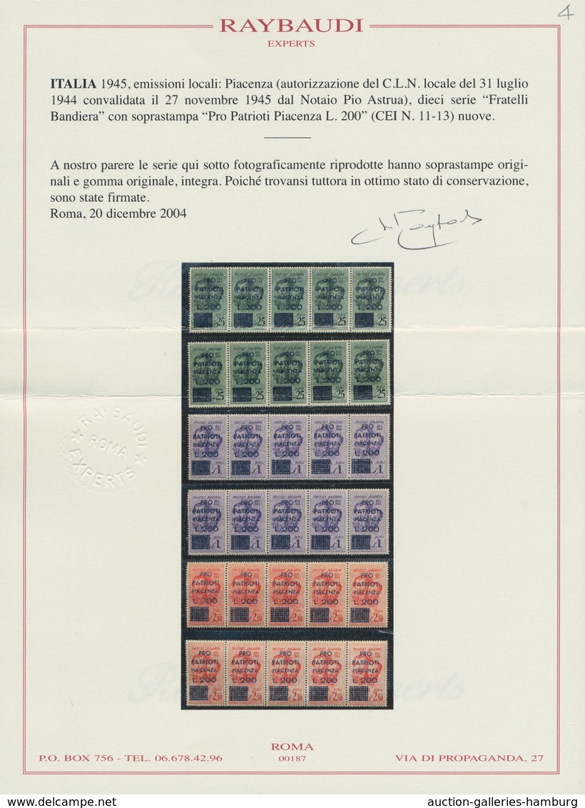 Italien: 1944-45, 2REP. SOC. ITALIANA ISSUES" Assembling Of High Value Stamps And Blocks, Air Mail I - Zonder Classificatie