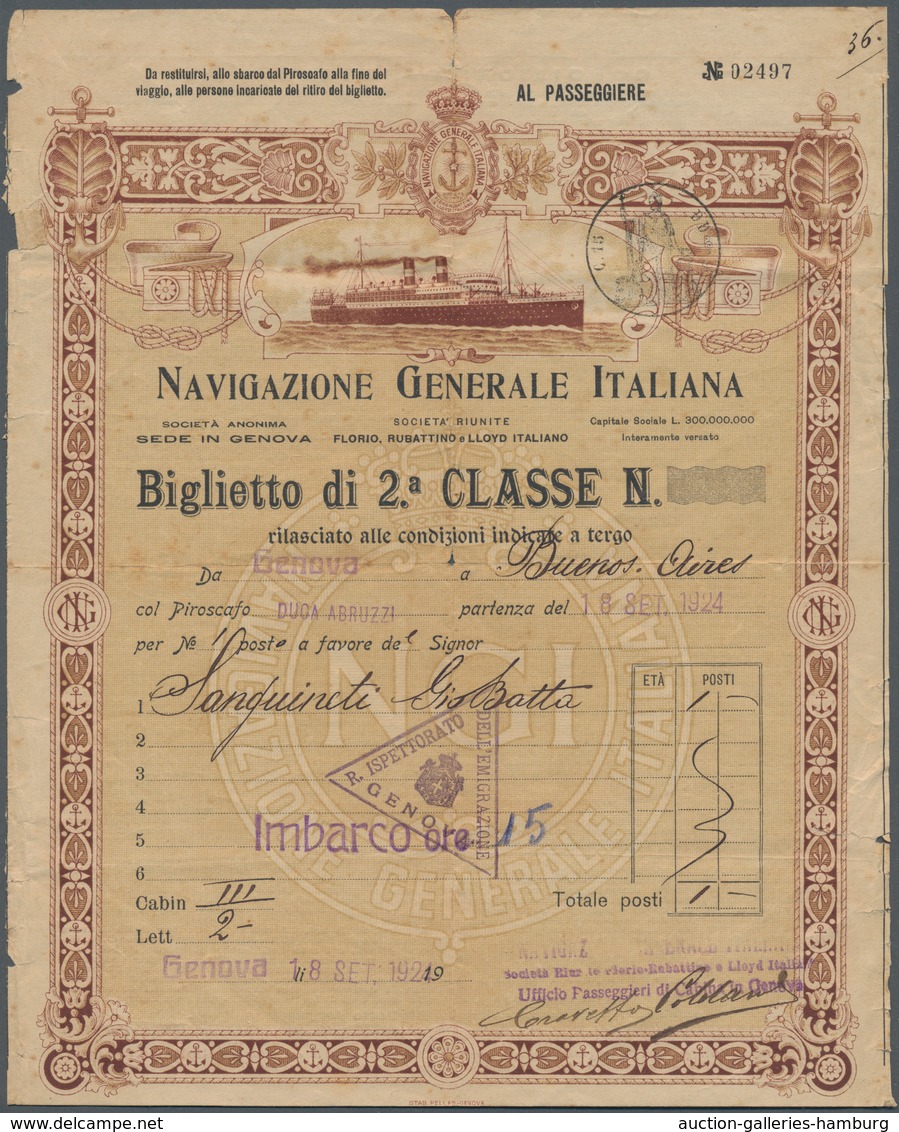 Italien: 1860's-1950's Ca.: Hundreds Of Used Stamps, Few Mint, And Several Covers And Documents, Wit - Sin Clasificación