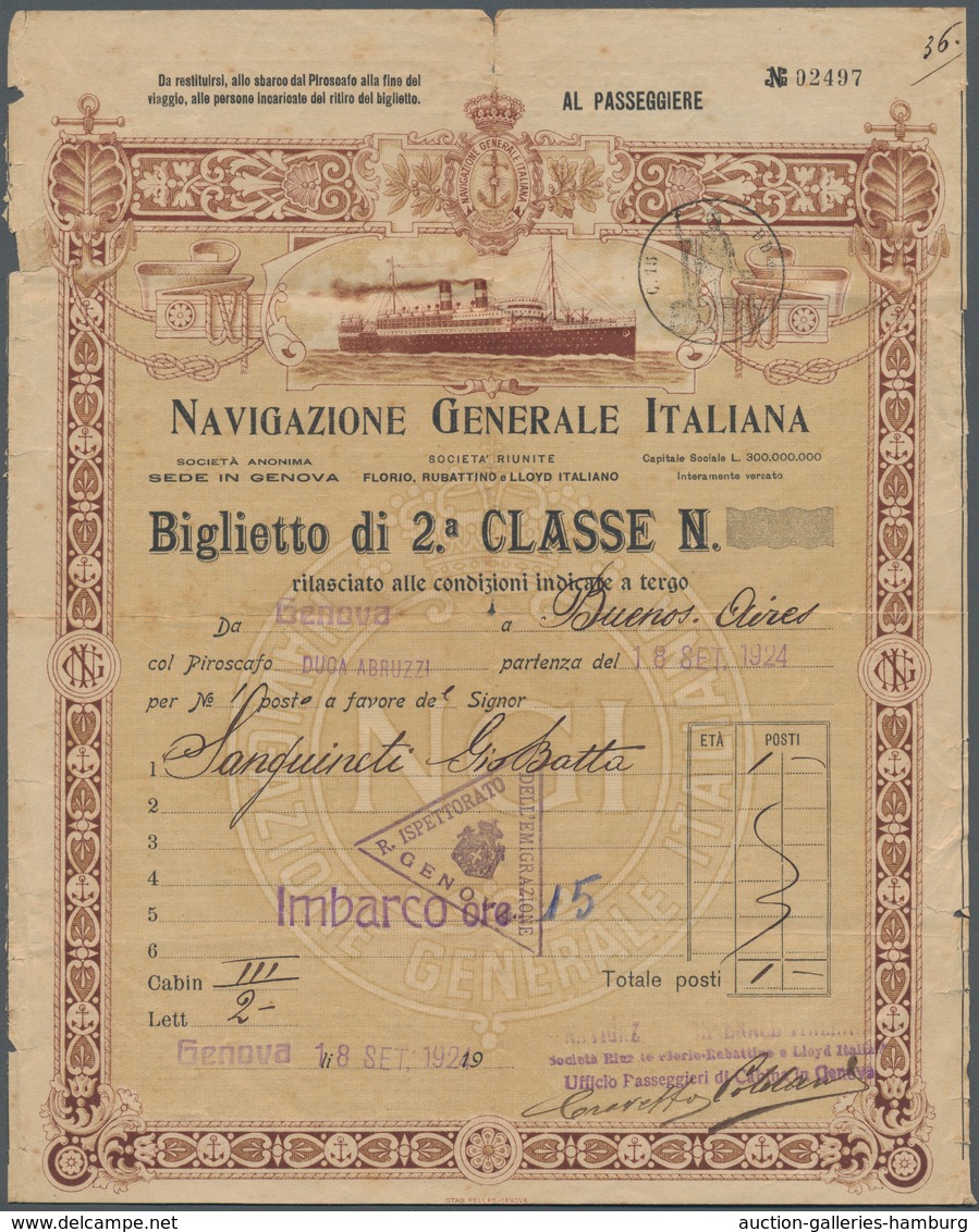 Italien: 1860's-1950's Ca.: Hundreds Of Used Stamps, Few Mint, And Several Covers And Documents, Wit - Non Classés