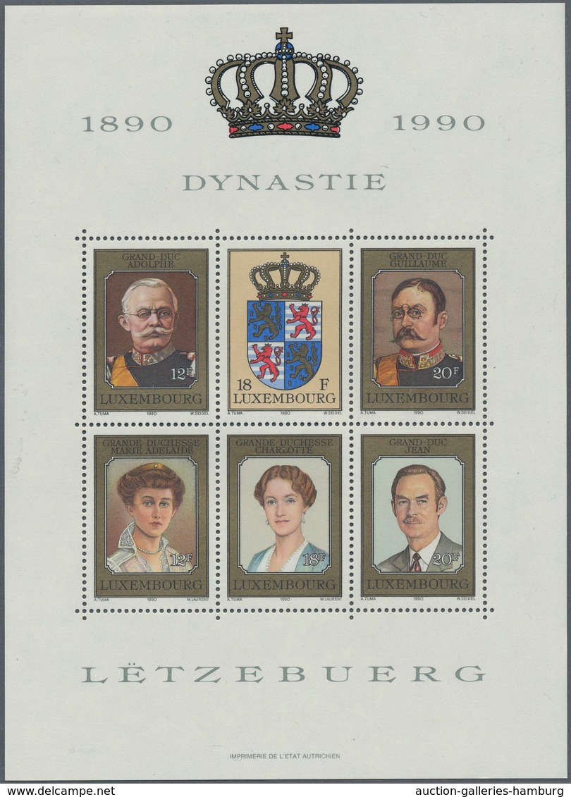 Luxemburg: 1939/1990, Duplicated Accumulation Of The MINIATURE SHEETS In Different Quantities Incl. - Other & Unclassified