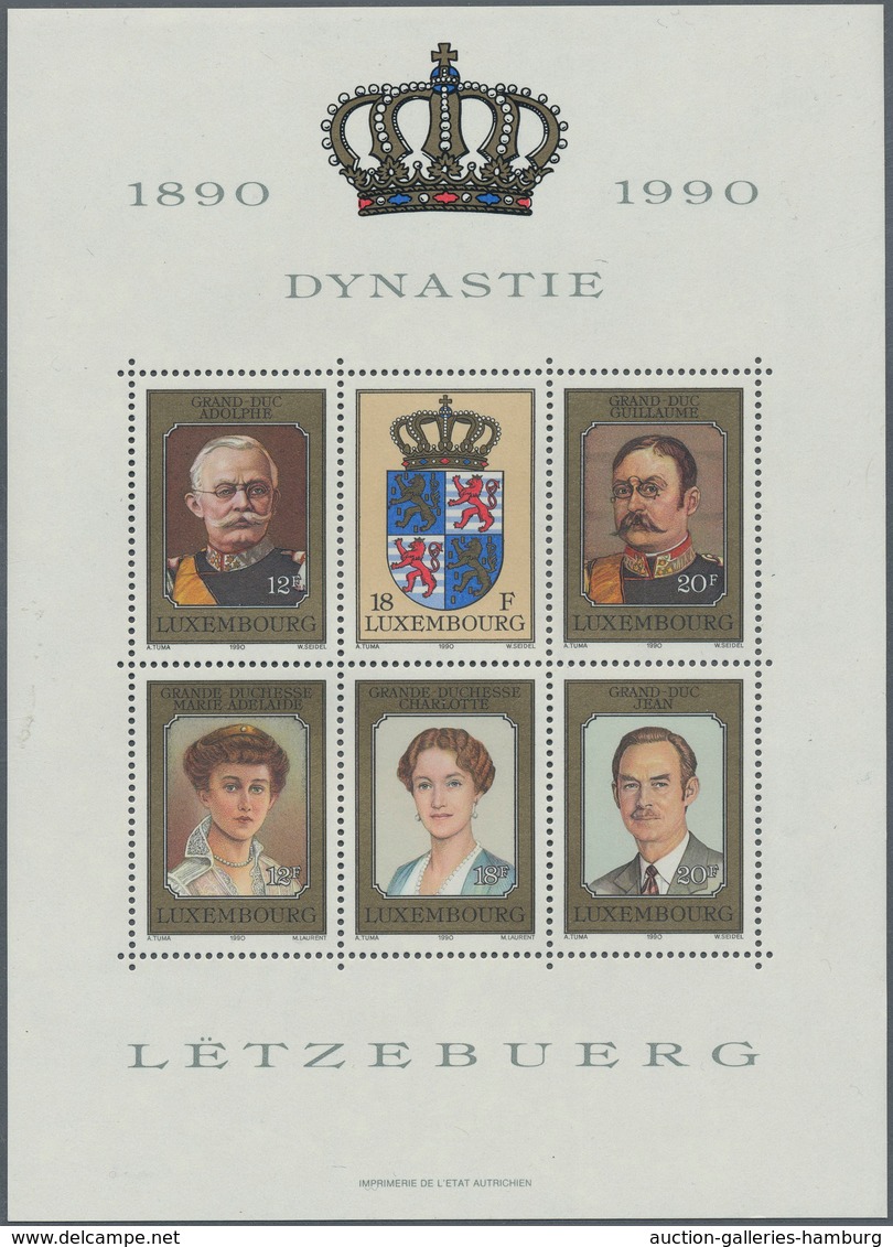 Luxemburg: 1939/1990, Duplicated Accumulation Of The MINIATURE SHEETS In Different Quantities Incl. - Andere & Zonder Classificatie