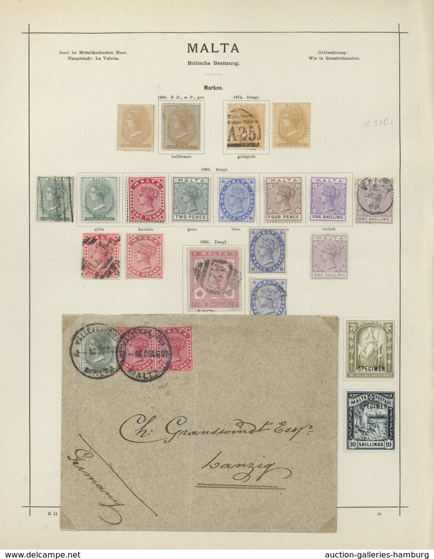 Malta: 1860-1886, Prachtsammlung Ungebraucht Oder Gestempelt, Mit Mi.Nr. 1y Ungebraucht, Ferner U.a. - Malta