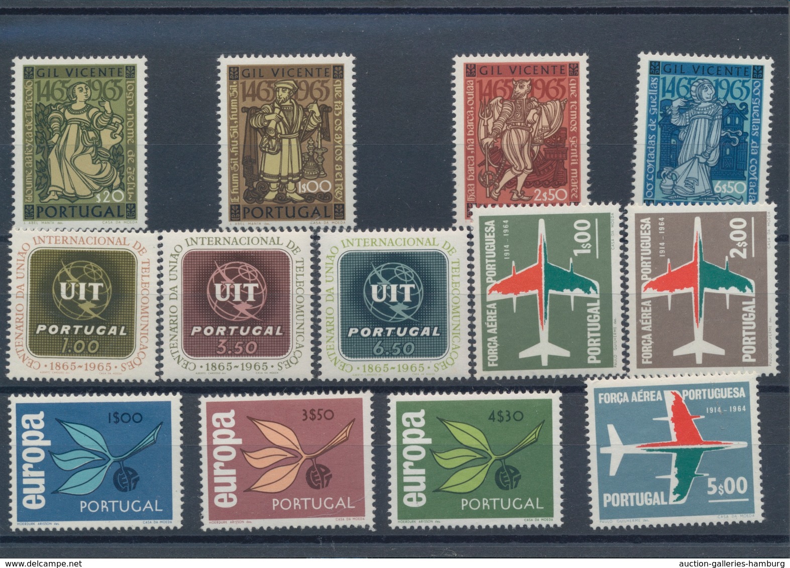 Portugal: 1963/1965, Sets Per 250 MNH. Every Year Set Is Separately Sorted On Small Stockcards. We C - Andere & Zonder Classificatie