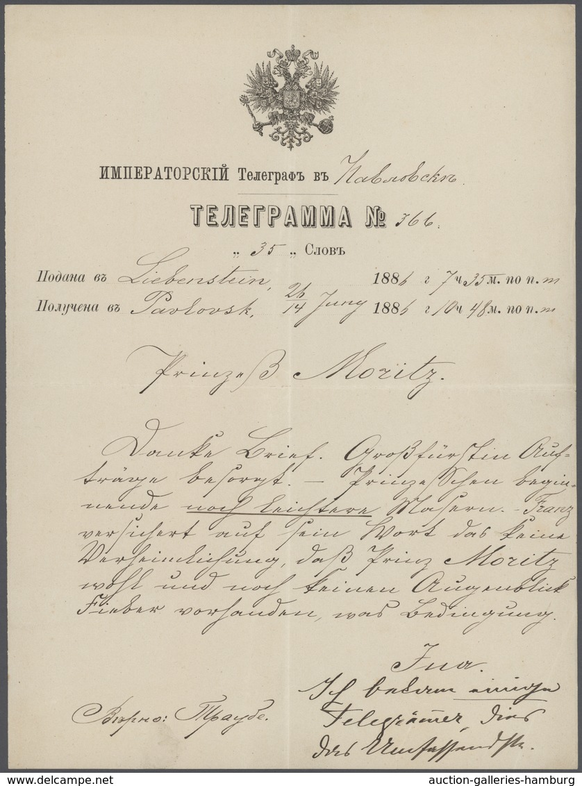 Russland: 1851/1916 Amazing Collection Of 67!!! Telegrams And Telegram Receipts From Many Different - Briefe U. Dokumente