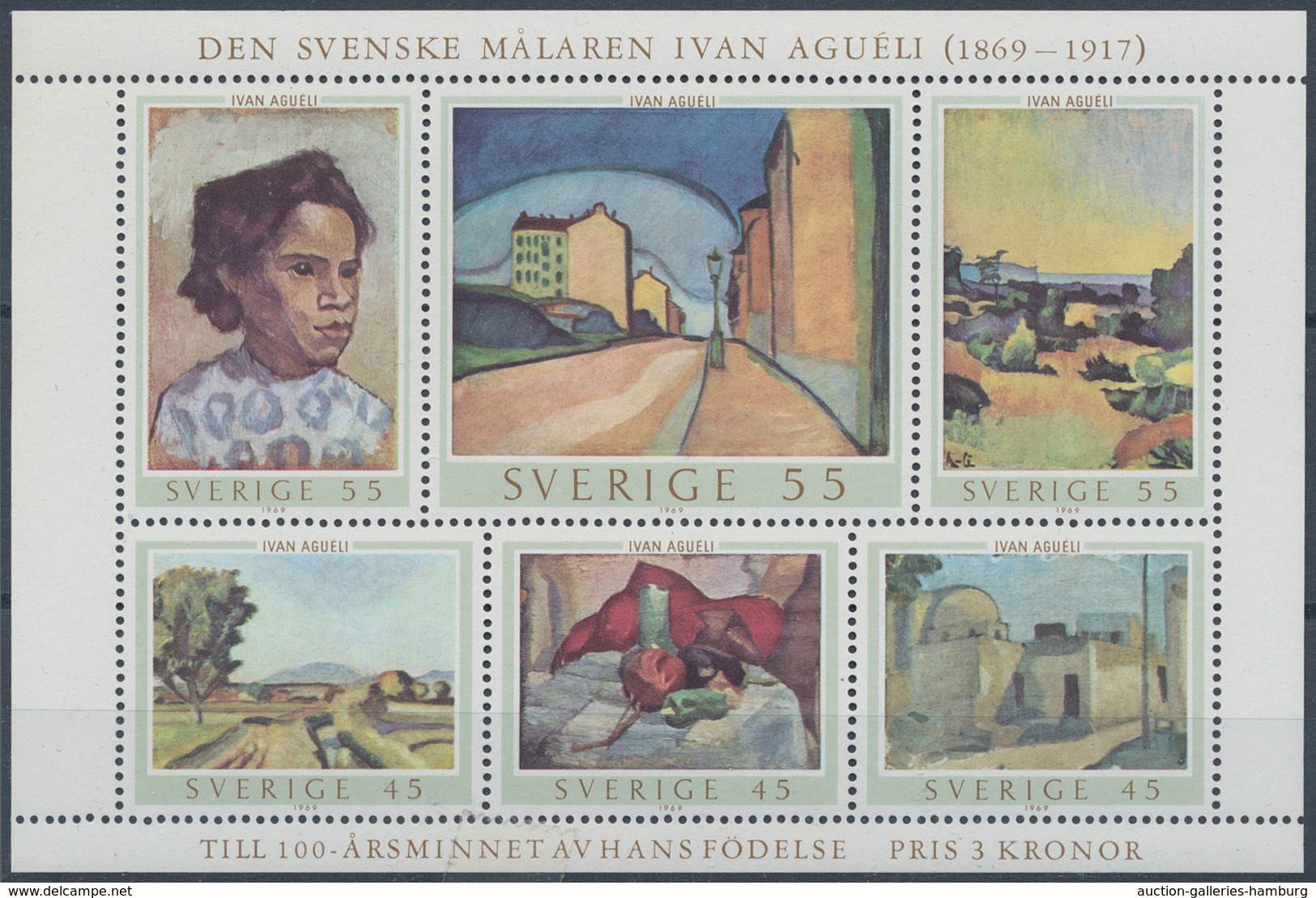 Schweden: 1960/1969, mostly complete year sets mint never hinged, a few perforation versions of defi