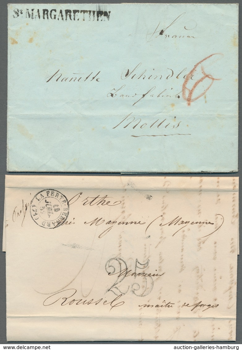 Schweiz - Vorphilatelie: 1835-1863, Partie Von 23 Vorphila- Bzw. Markenlosen Briefen Von Diversen Or - ...-1845 Vorphilatelie