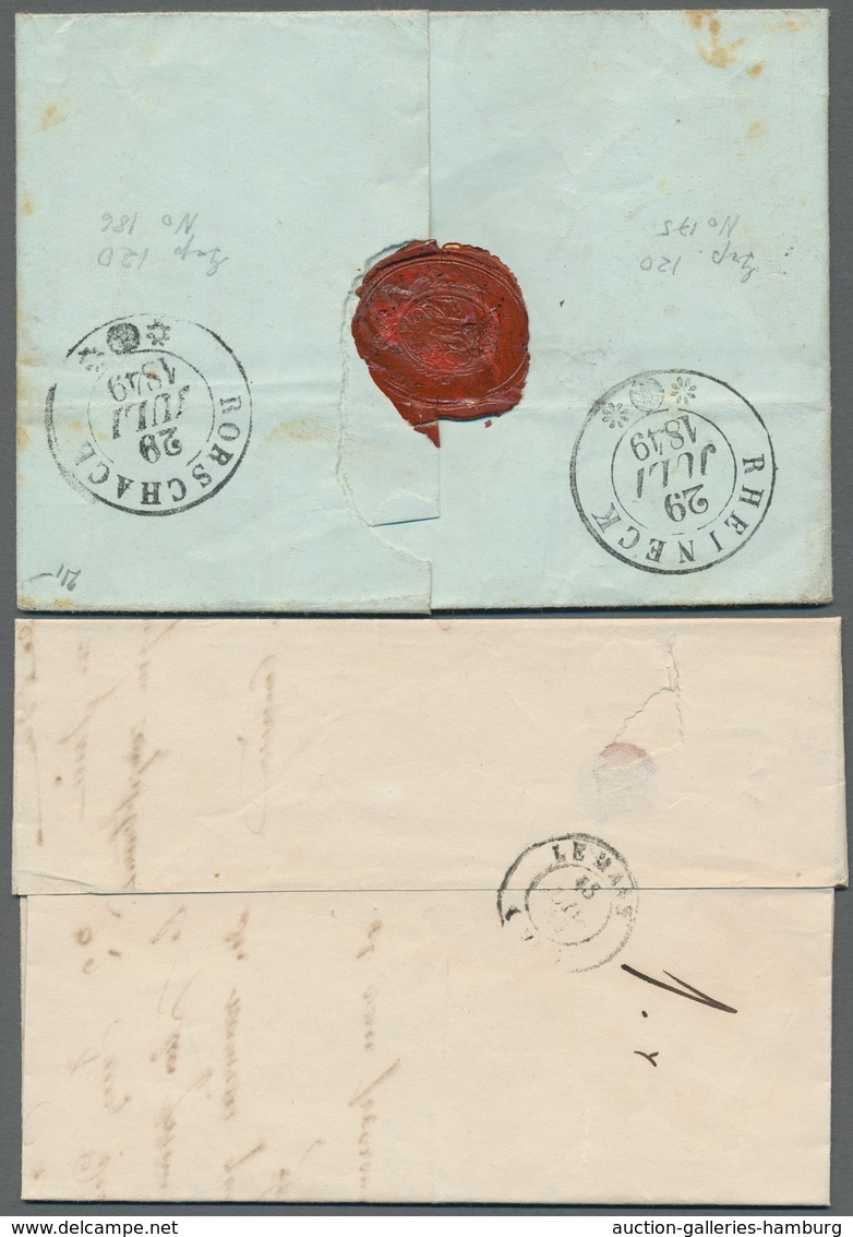 Schweiz - Vorphilatelie: 1835-1863, Partie Von 23 Vorphila- Bzw. Markenlosen Briefen Von Diversen Or - ...-1845 Préphilatélie