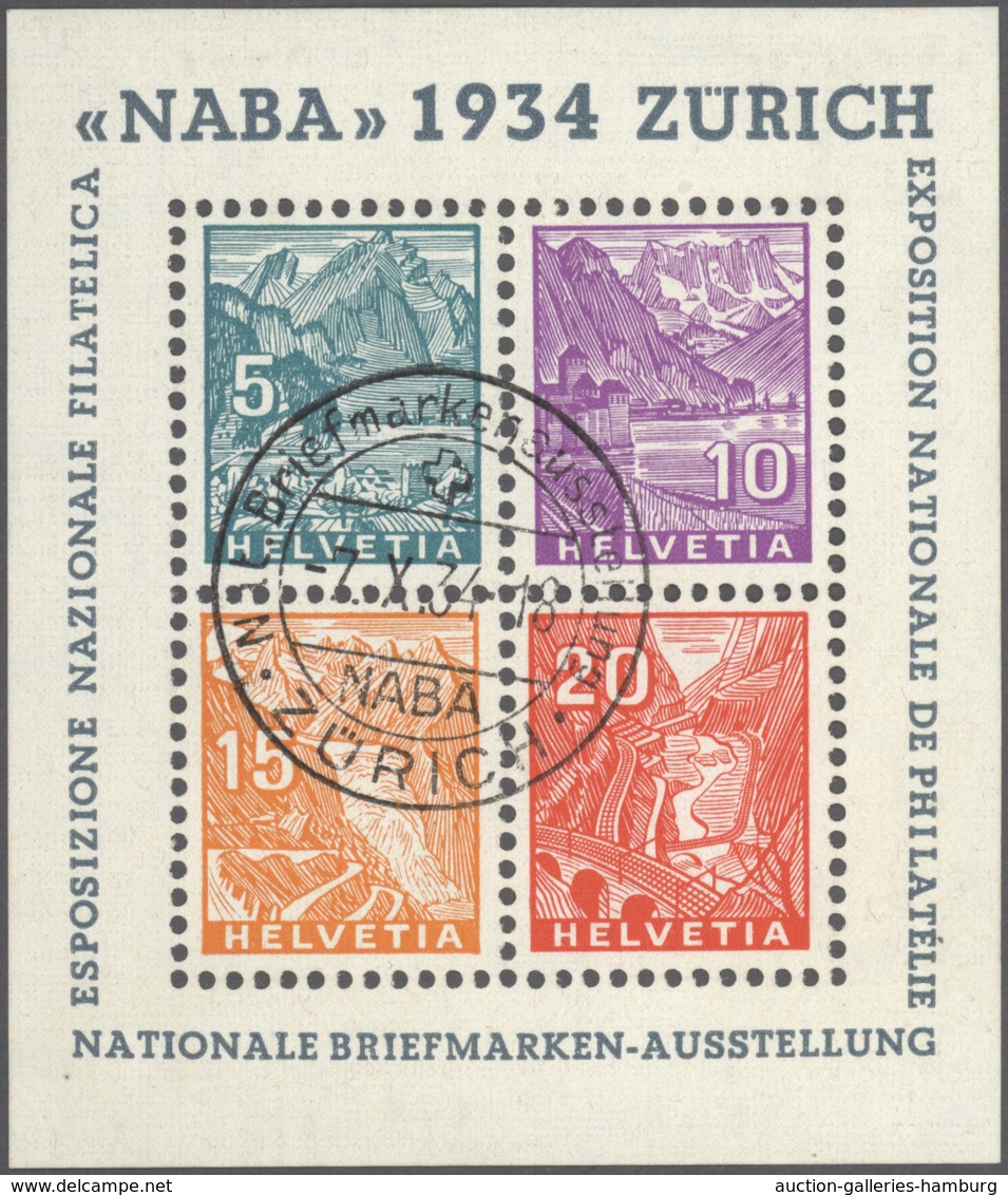 Schweiz: 1930/99 Ca., Sammlungsbestand Postfrisch Und Gestempelt In Zwei KaBe-Vordruckalben Sowie Ei - Usados