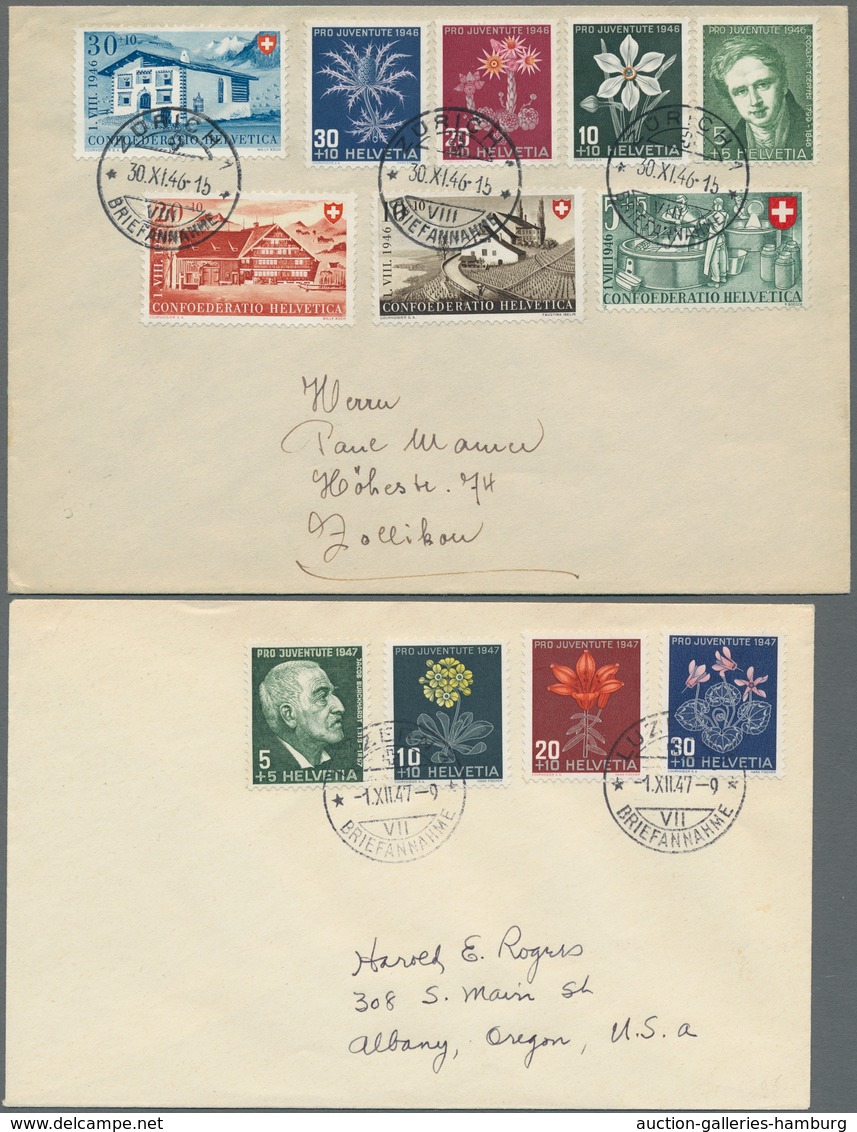 Schweiz: 1932-2005, Sammlung Von über 410 FDC In Fünf Alben Mit U.a. Etlichen Besseren Frühen Stücke - Gebraucht