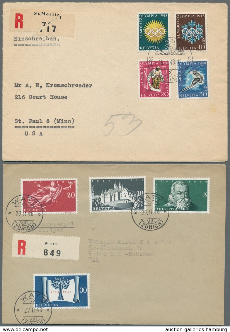 Schweiz: 1932-2005, Sammlung Von über 410 FDC In Fünf Alben Mit U.a. Etlichen Besseren Frühen Stücke - Gebraucht